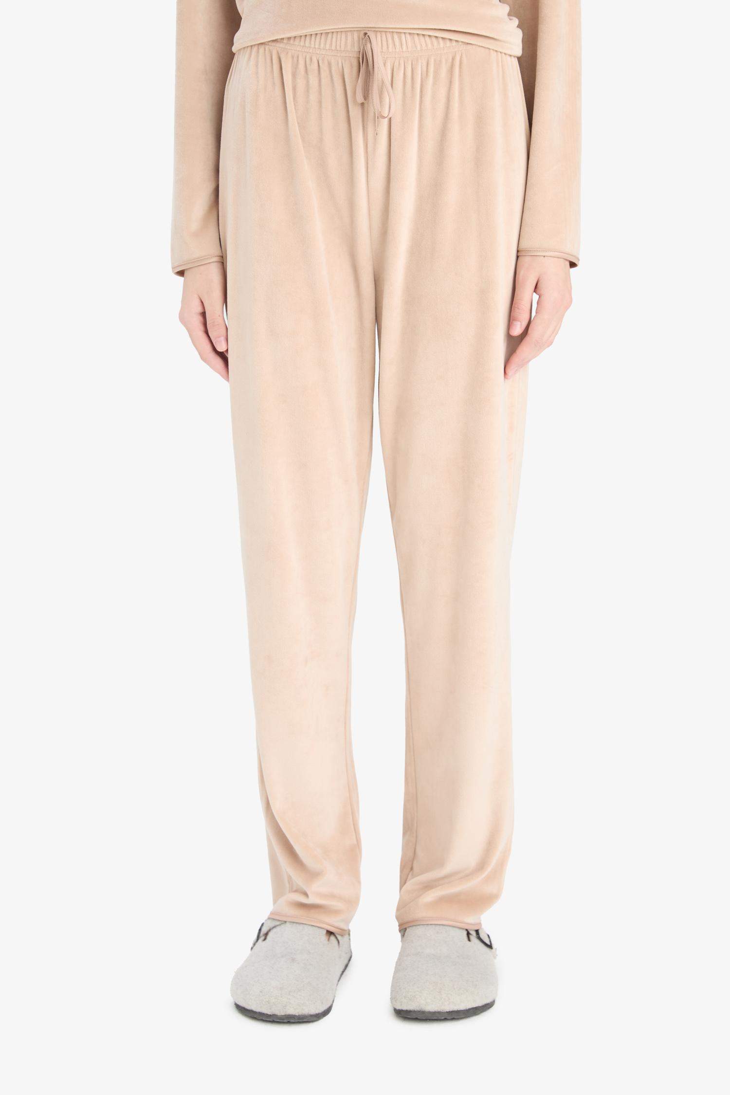 Pijama Takımı Regular Fit Uzun Kollu Velur Üst Uzun Alt-Fall in Love