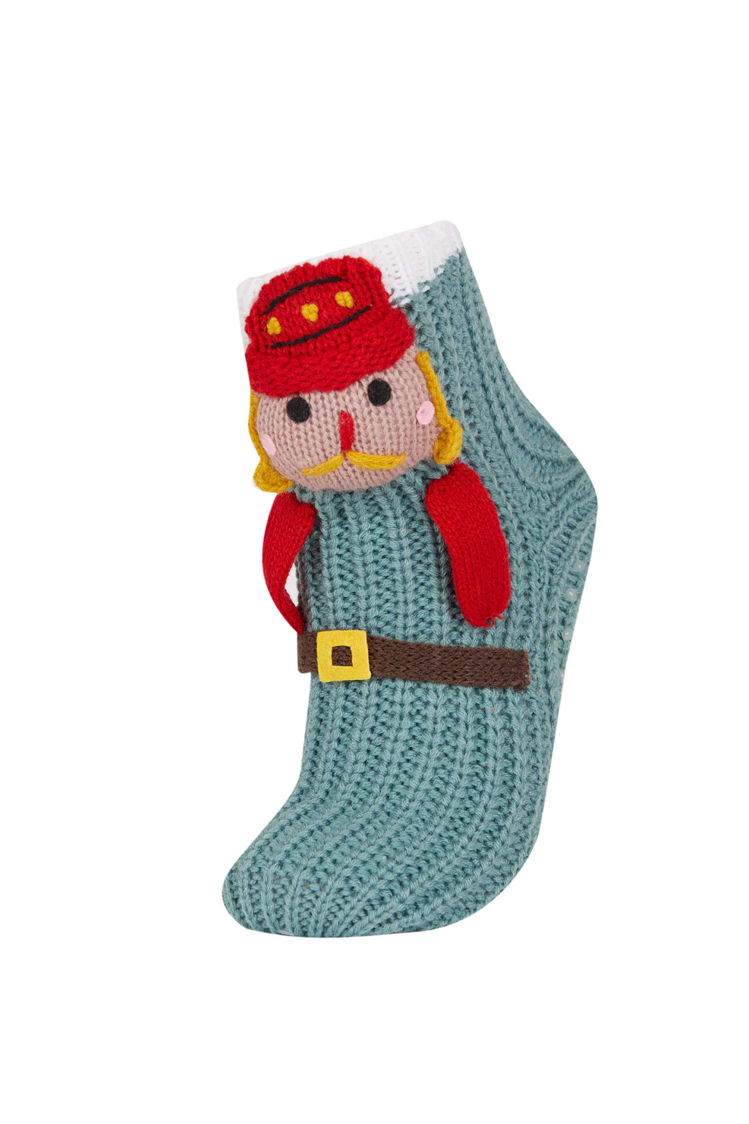 Kadın Yılbaşı Temalı Aplike Pamuklu Uzun Çorap