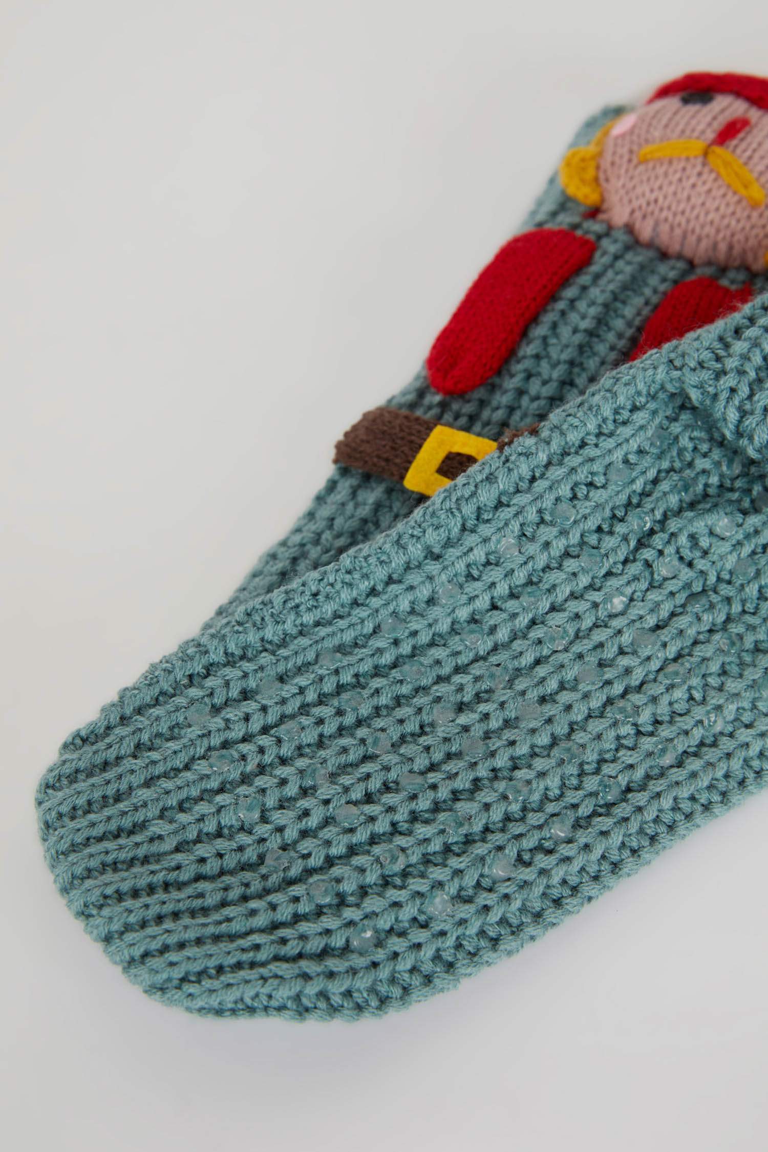 Kadın Yılbaşı Temalı Aplike Pamuklu Uzun Çorap