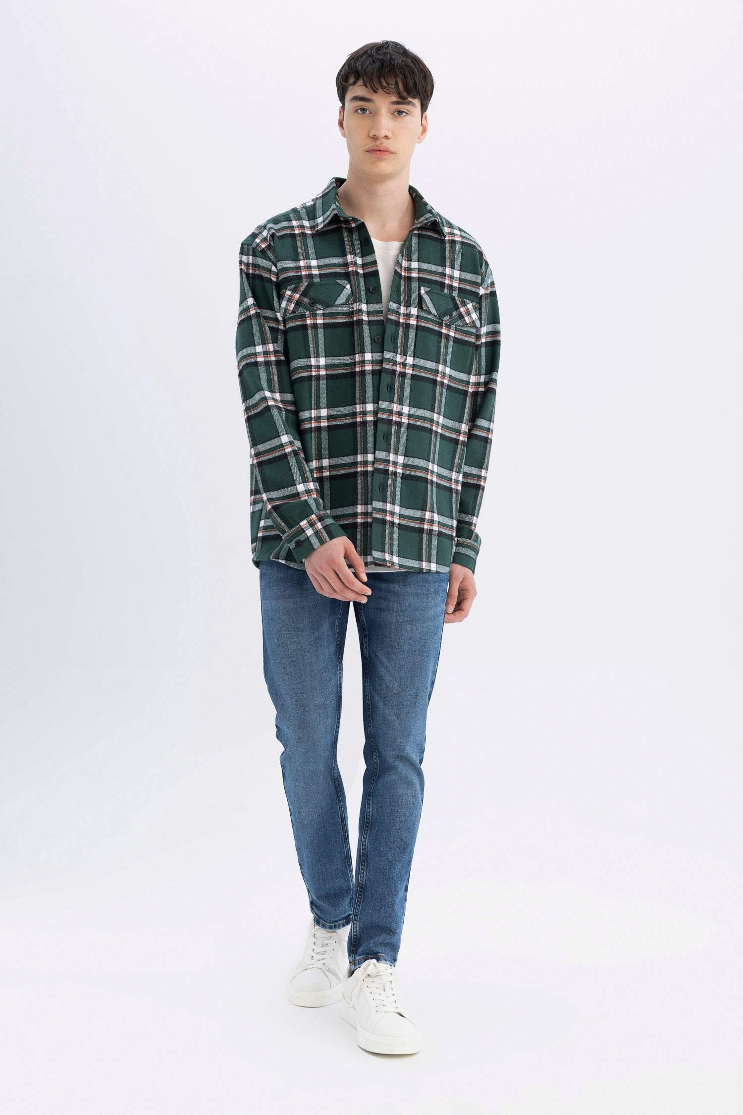 Relax Fit Woodcutter Plaid Long Sleeve Shirt
