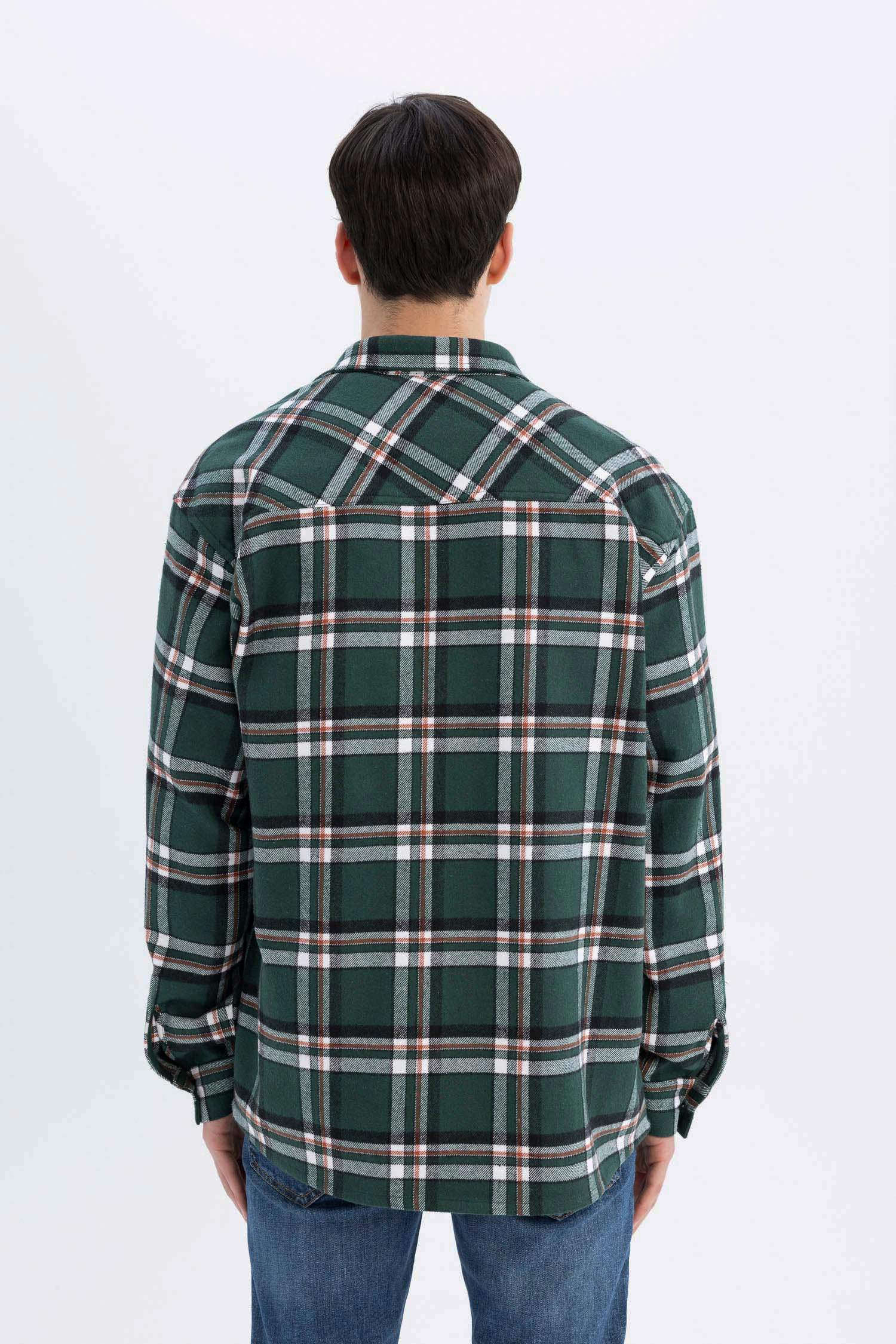 Relax Fit Woodcutter Plaid Long Sleeve Shirt