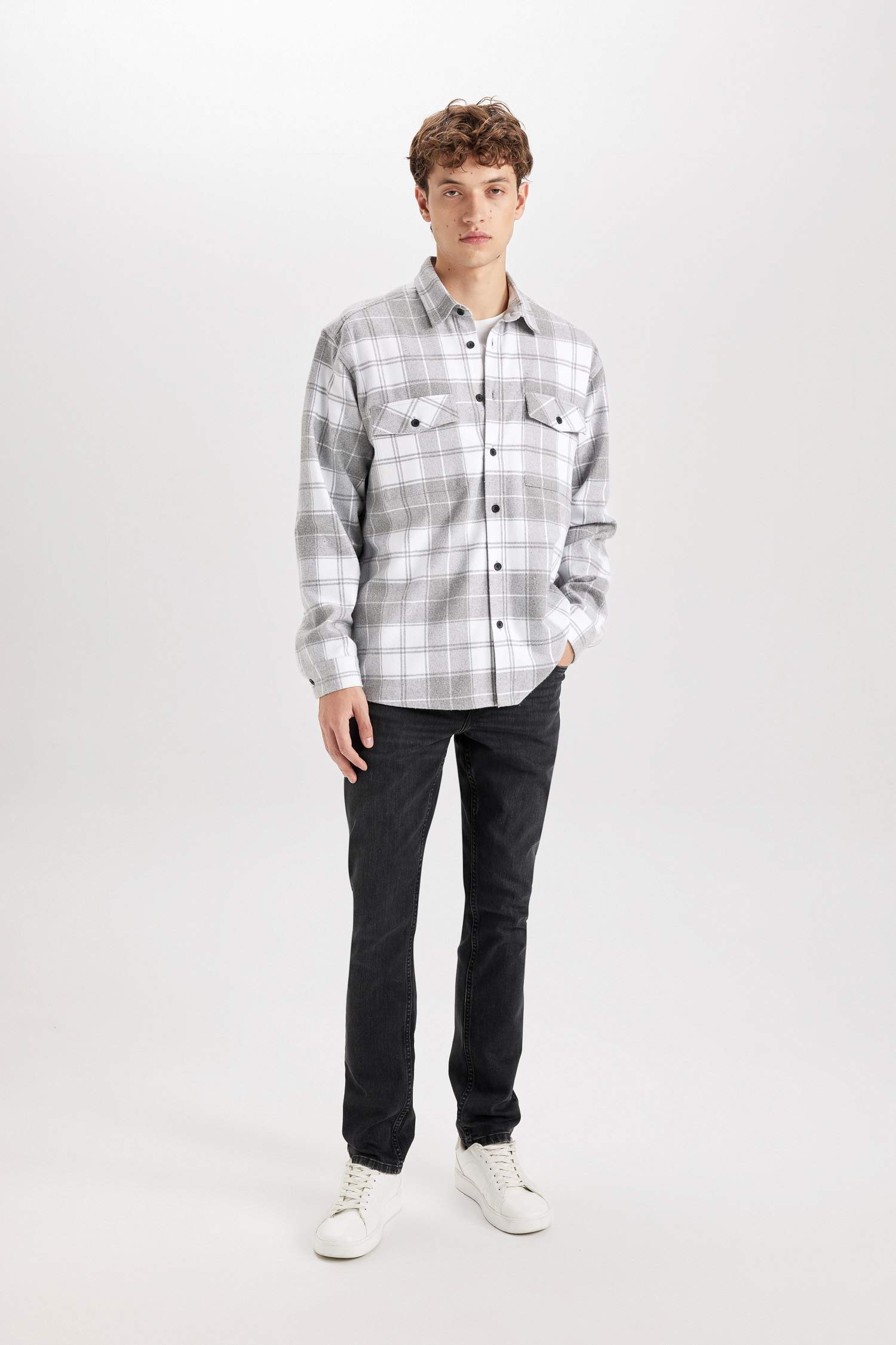 Relax Fit Woodcutter Plaid Long Sleeve Shirt