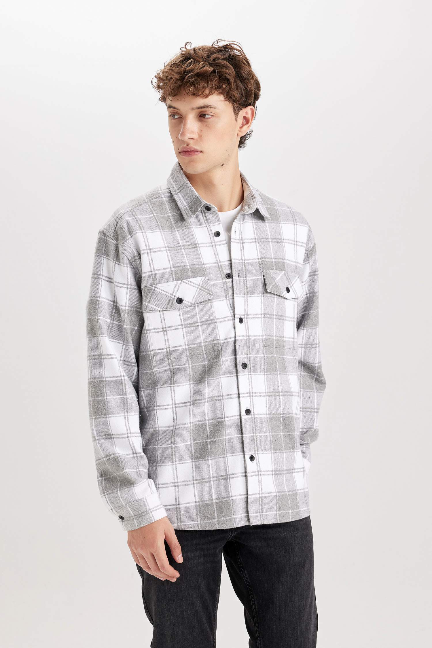 Relax Fit Woodcutter Plaid Long Sleeve Shirt