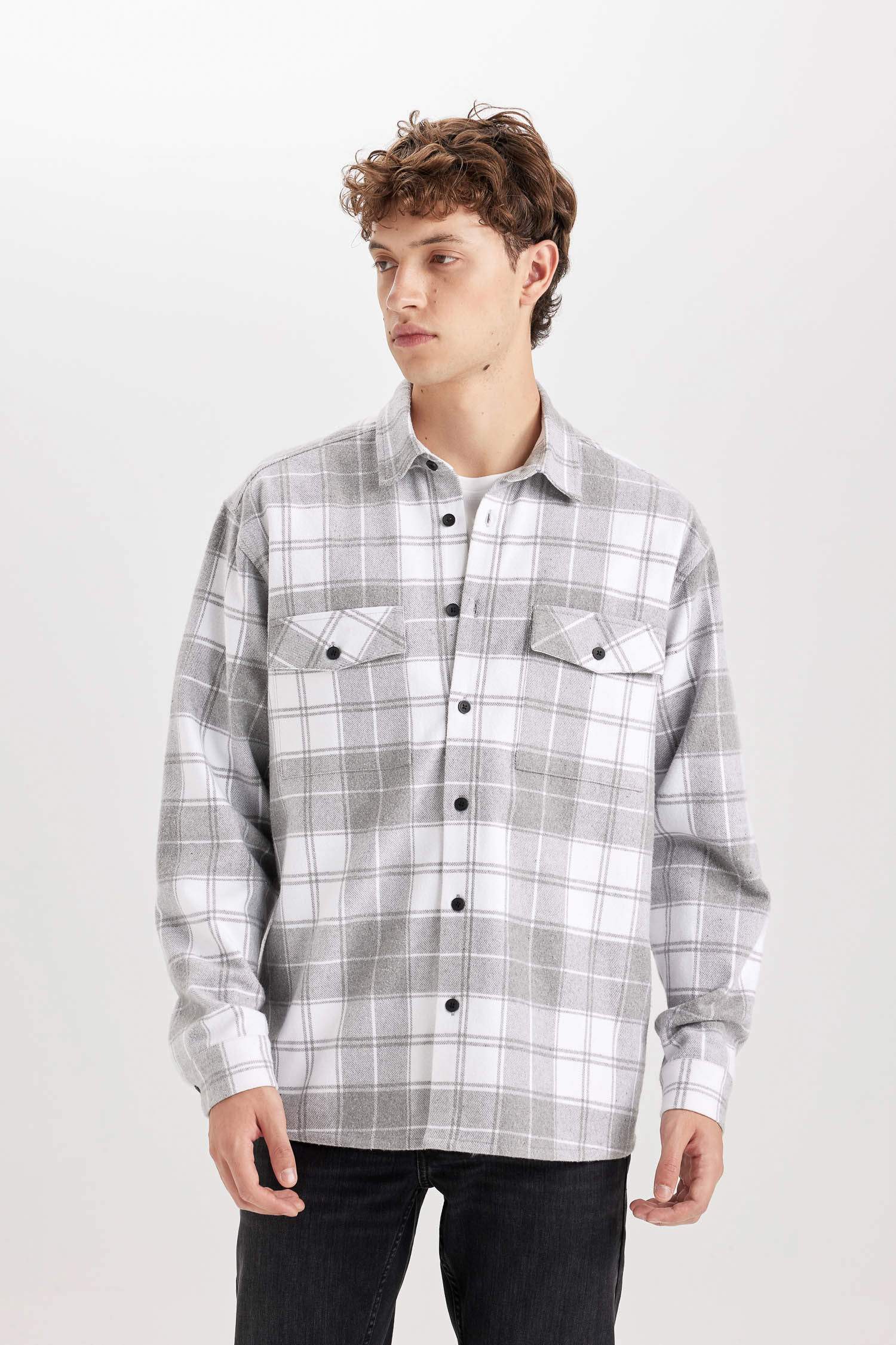 Relax Fit Woodcutter Plaid Long Sleeve Shirt