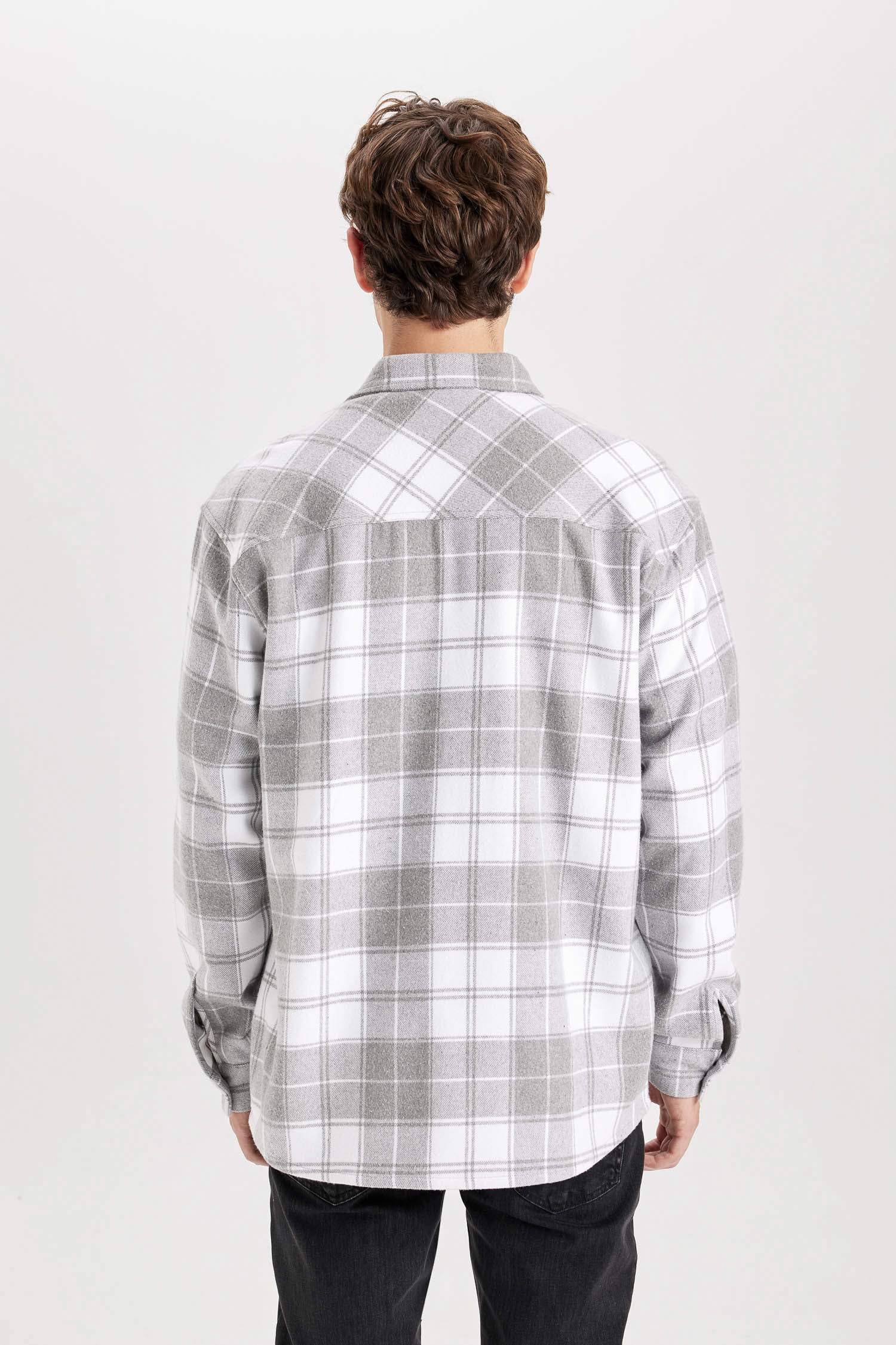 Relax Fit Woodcutter Plaid Long Sleeve Shirt