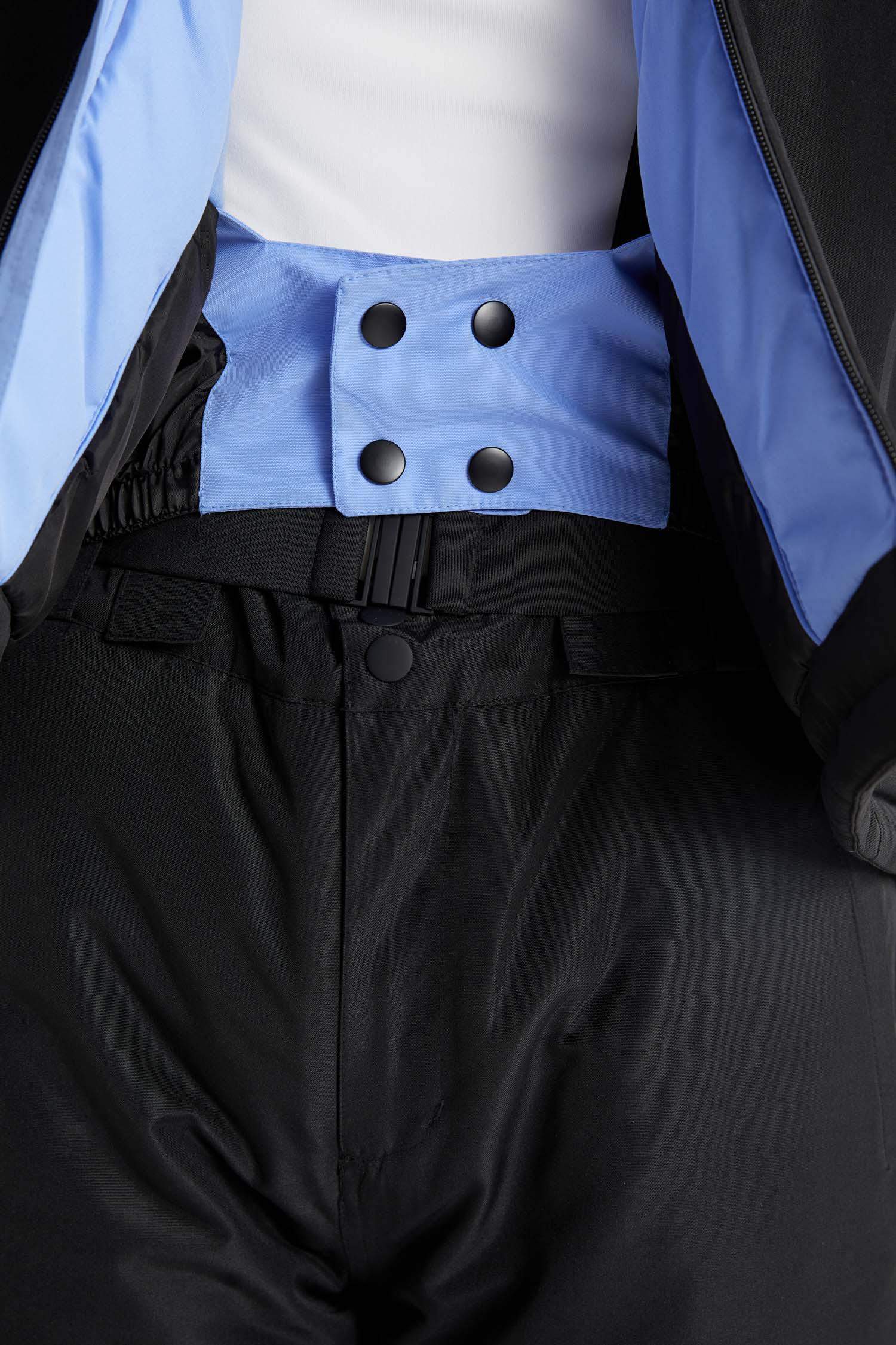 Kayak Montu Su İtici Renk Bloklu Çıkarılabilir Kapüşonlu Polar Astarlı Fermuarlı Cepli