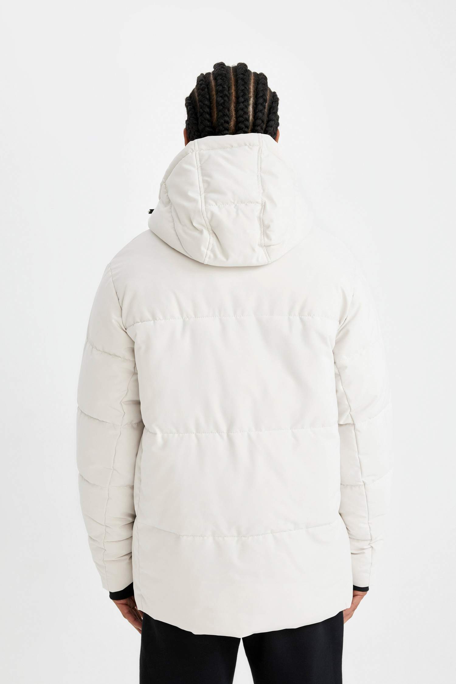 DefactoFit Waterproof Slim Fit Hooded Pocket Puffer Jacket