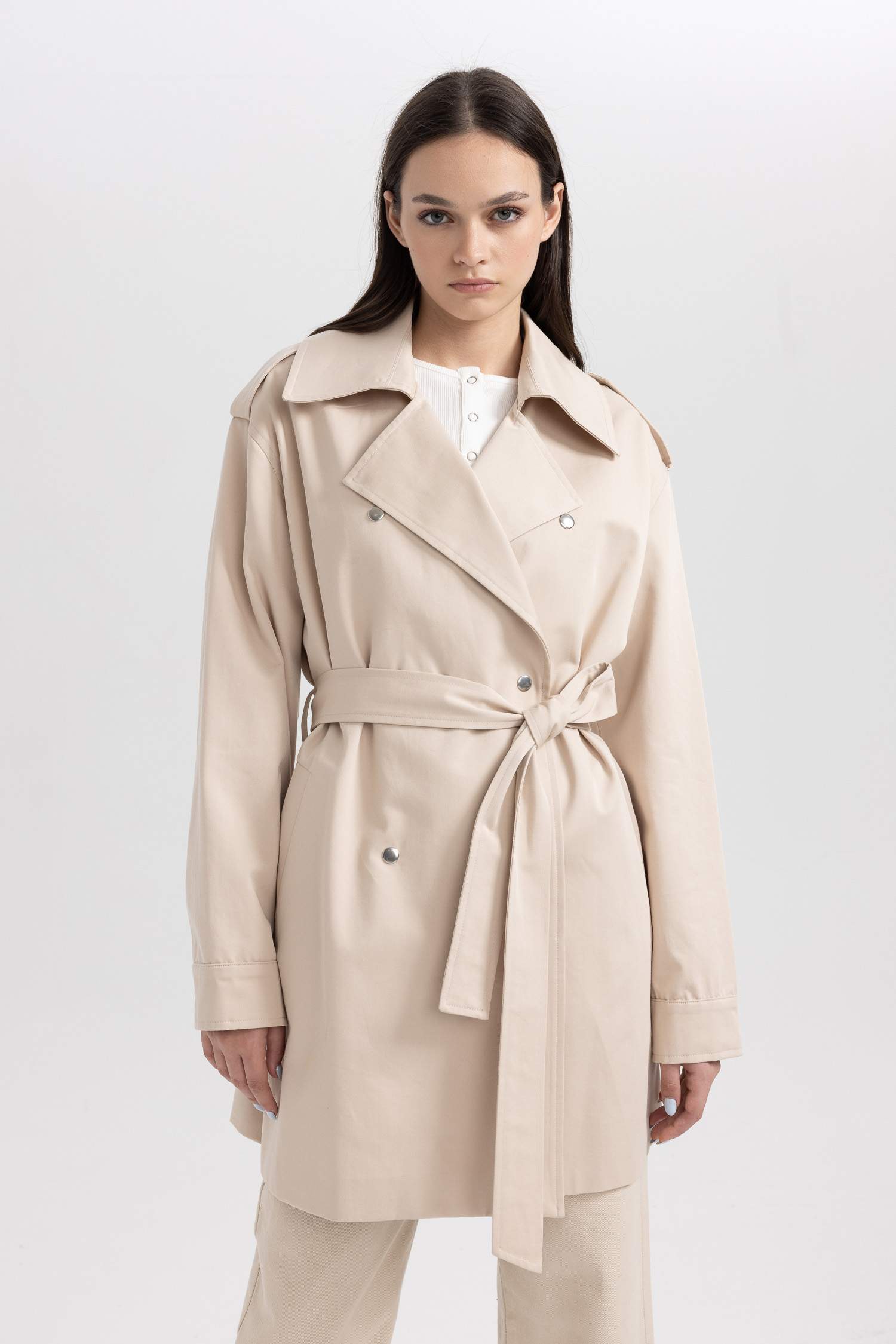 Тренчкот свободного крою для жінок