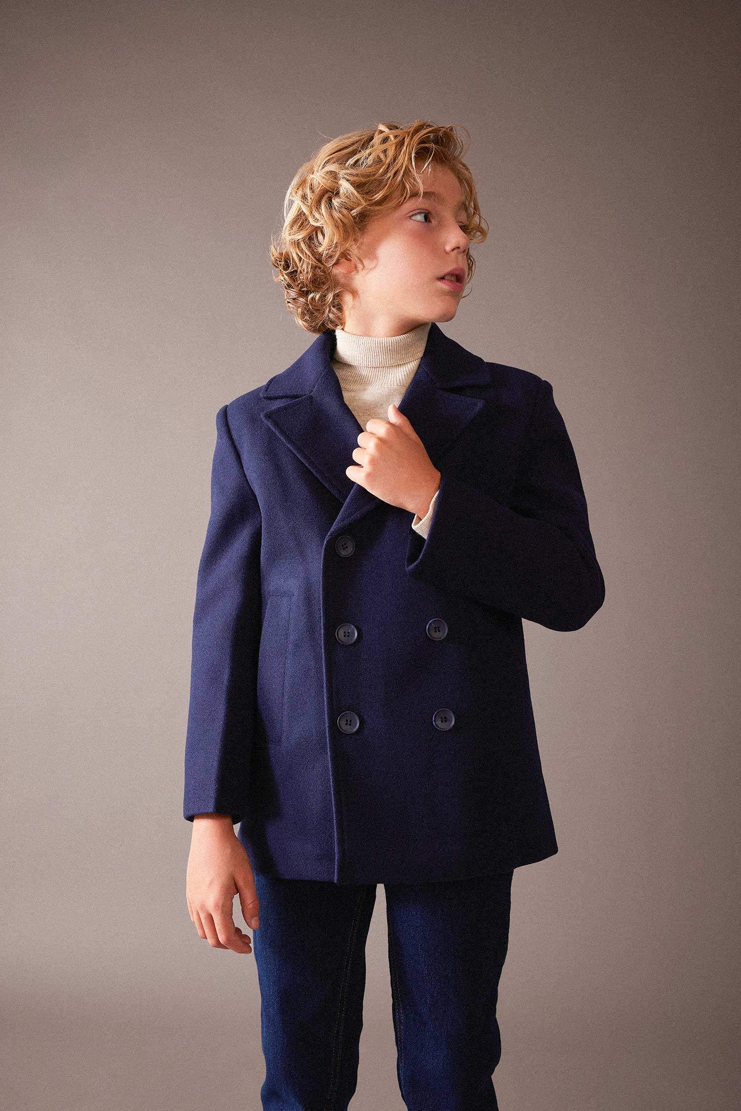 Boys navy clearance pea coat