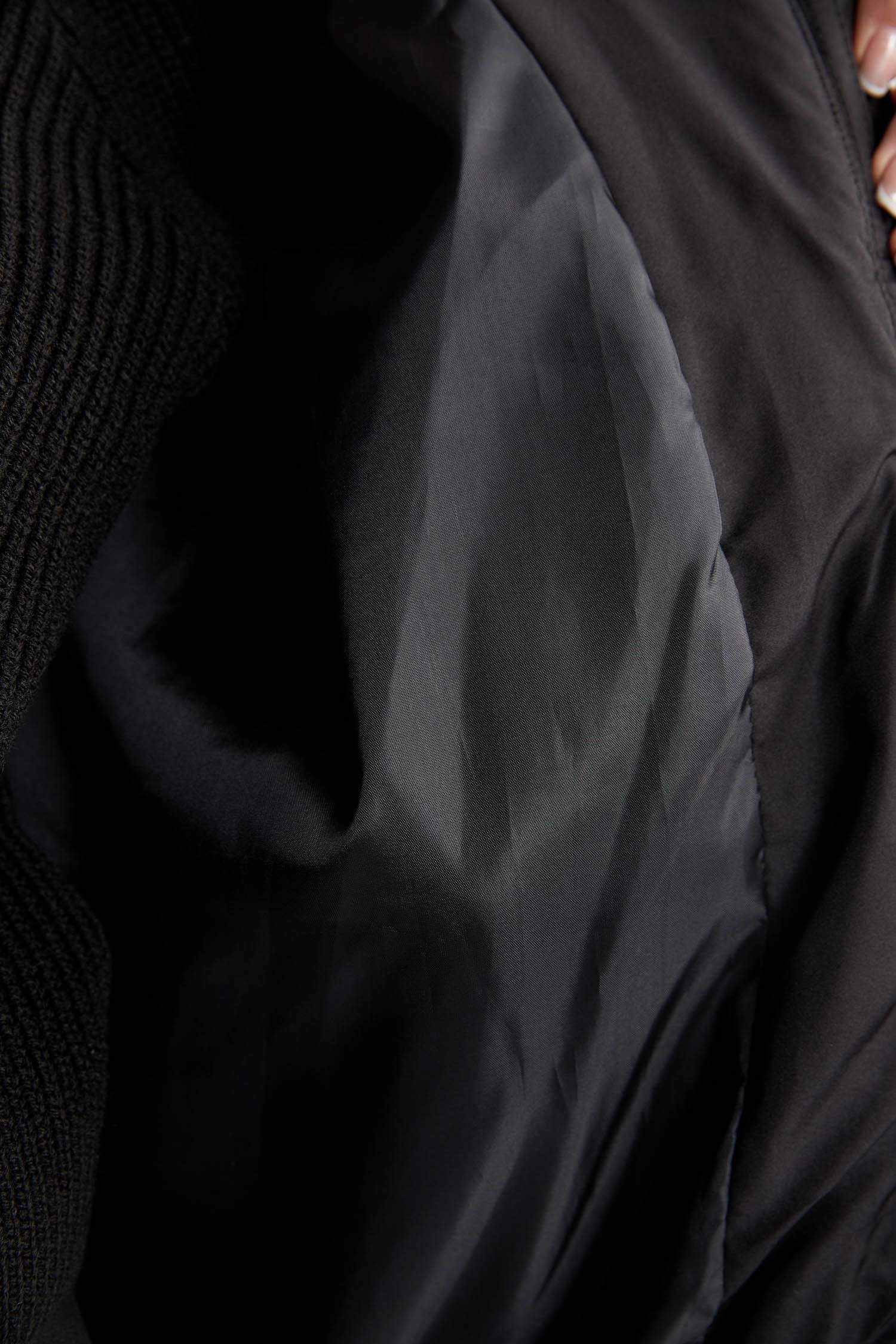 Su İtici Şişme Mont Oversize Geniş Kalıp Dik Yaka Fermuarlı Cepli Kapitoneli