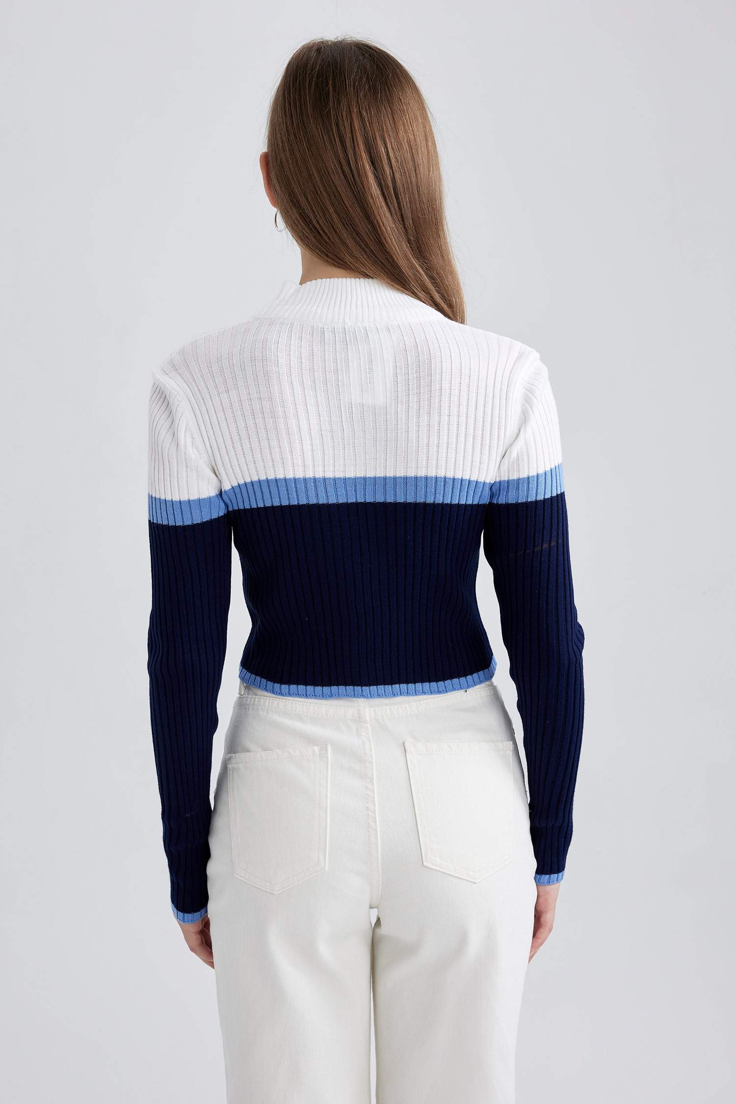 Regular Fit Yarım Balıkçı Yaka Triko Hırka