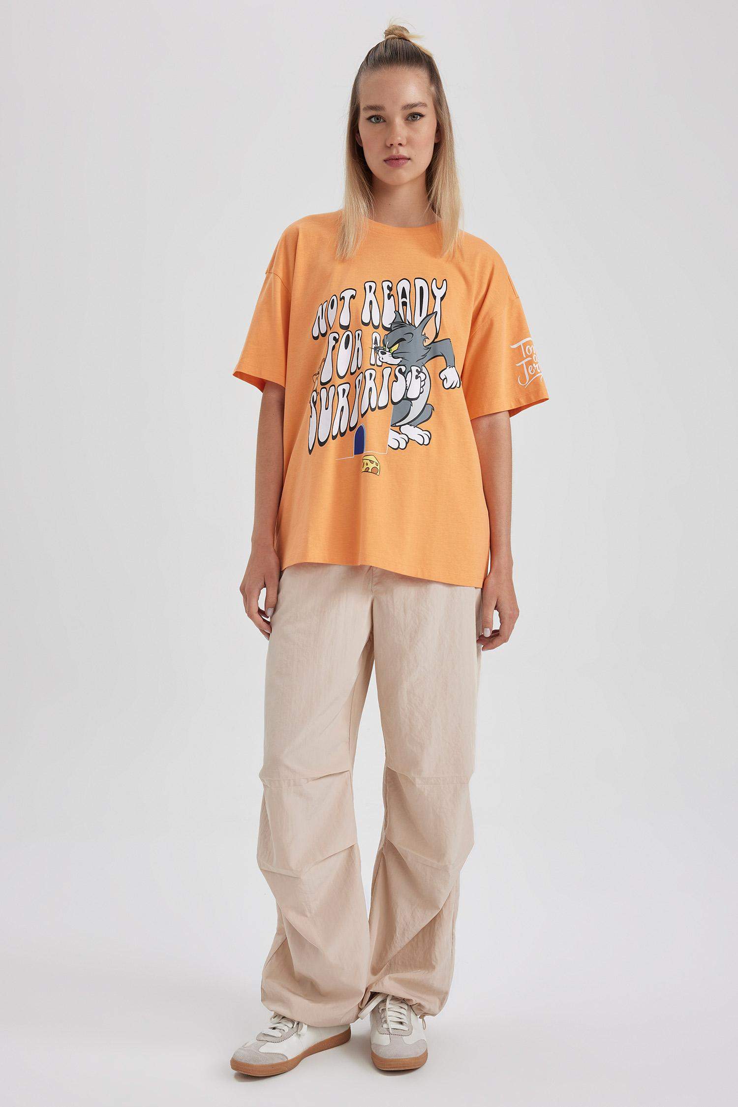 Футболка оверсайз Tom & Jerry из 100% хлопка,Coool