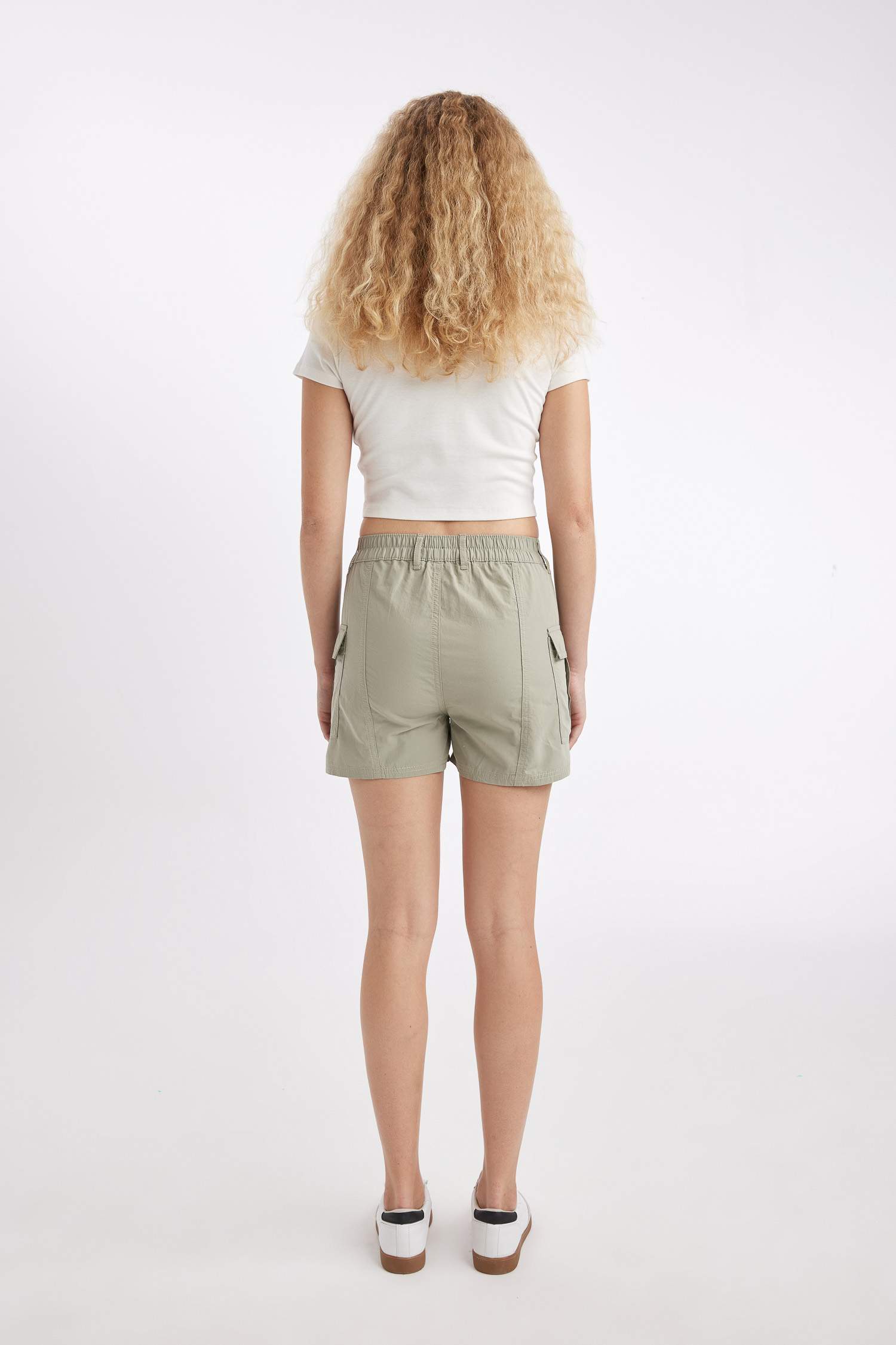 Regular Fit Normal Bel Kısa Paça Poplin Şort