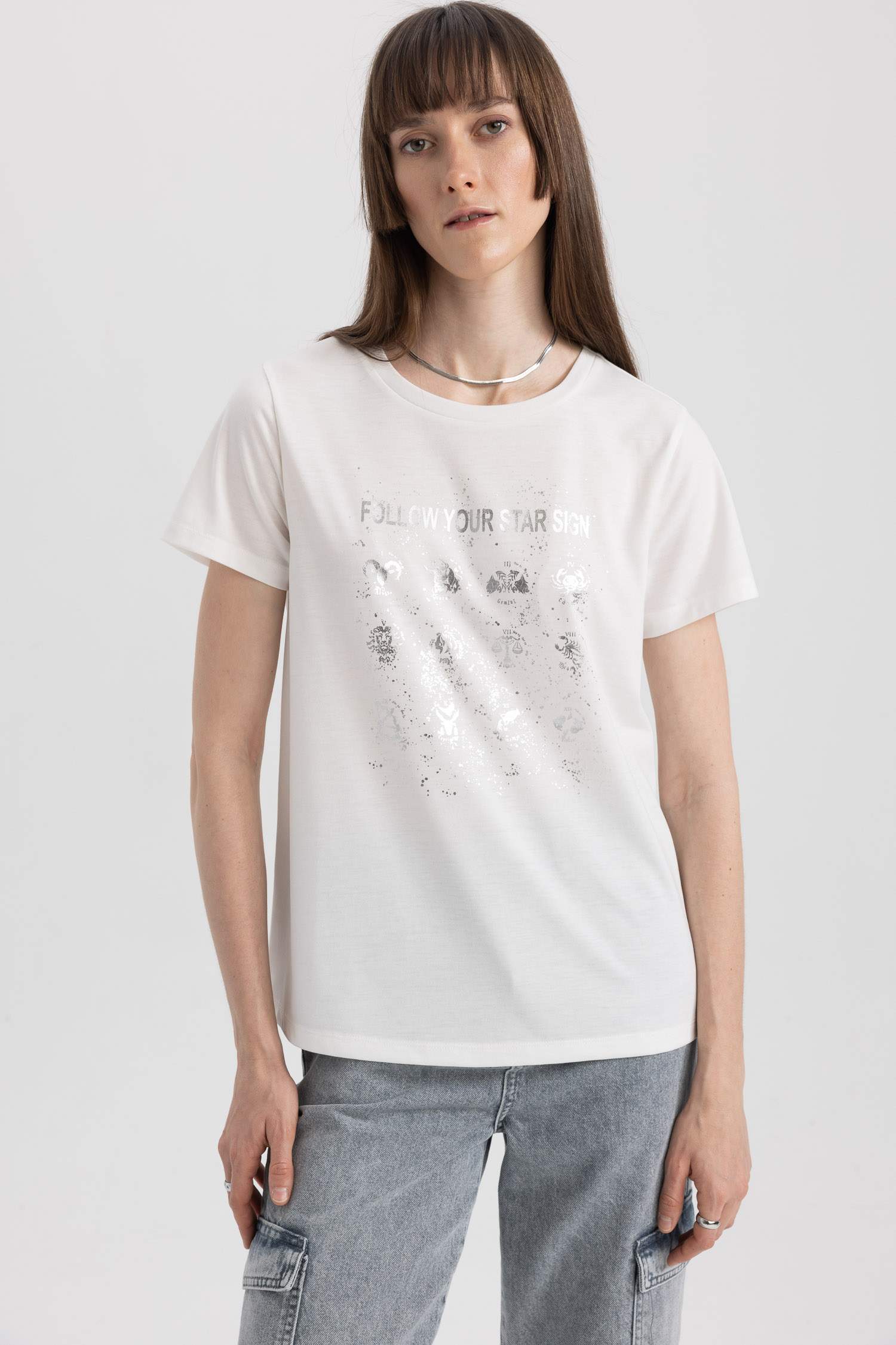 T-Shirt imprimé Coupe Régulière Col Ras Du Cou