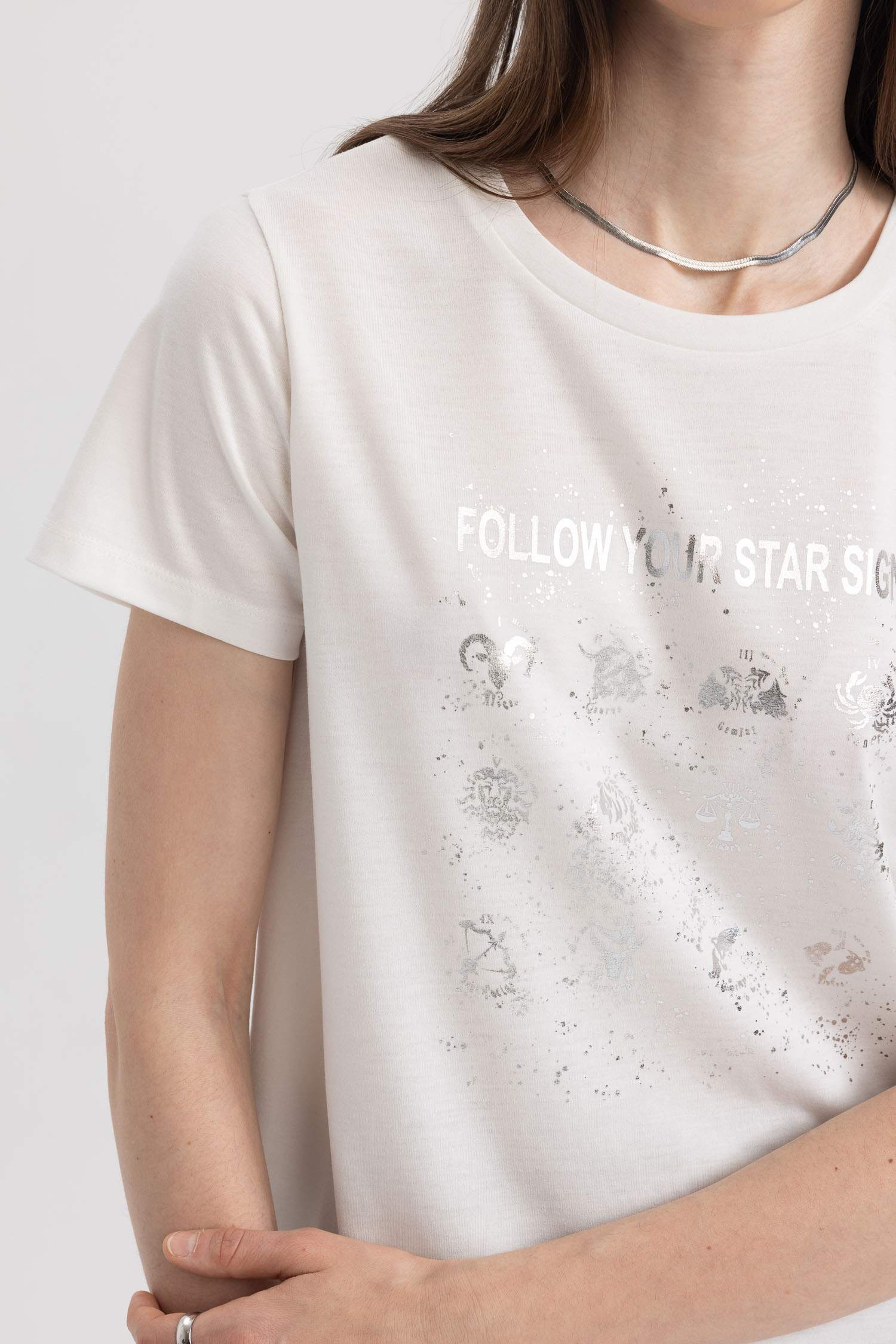 T-Shirt imprimé Coupe Régulière Col Ras Du Cou