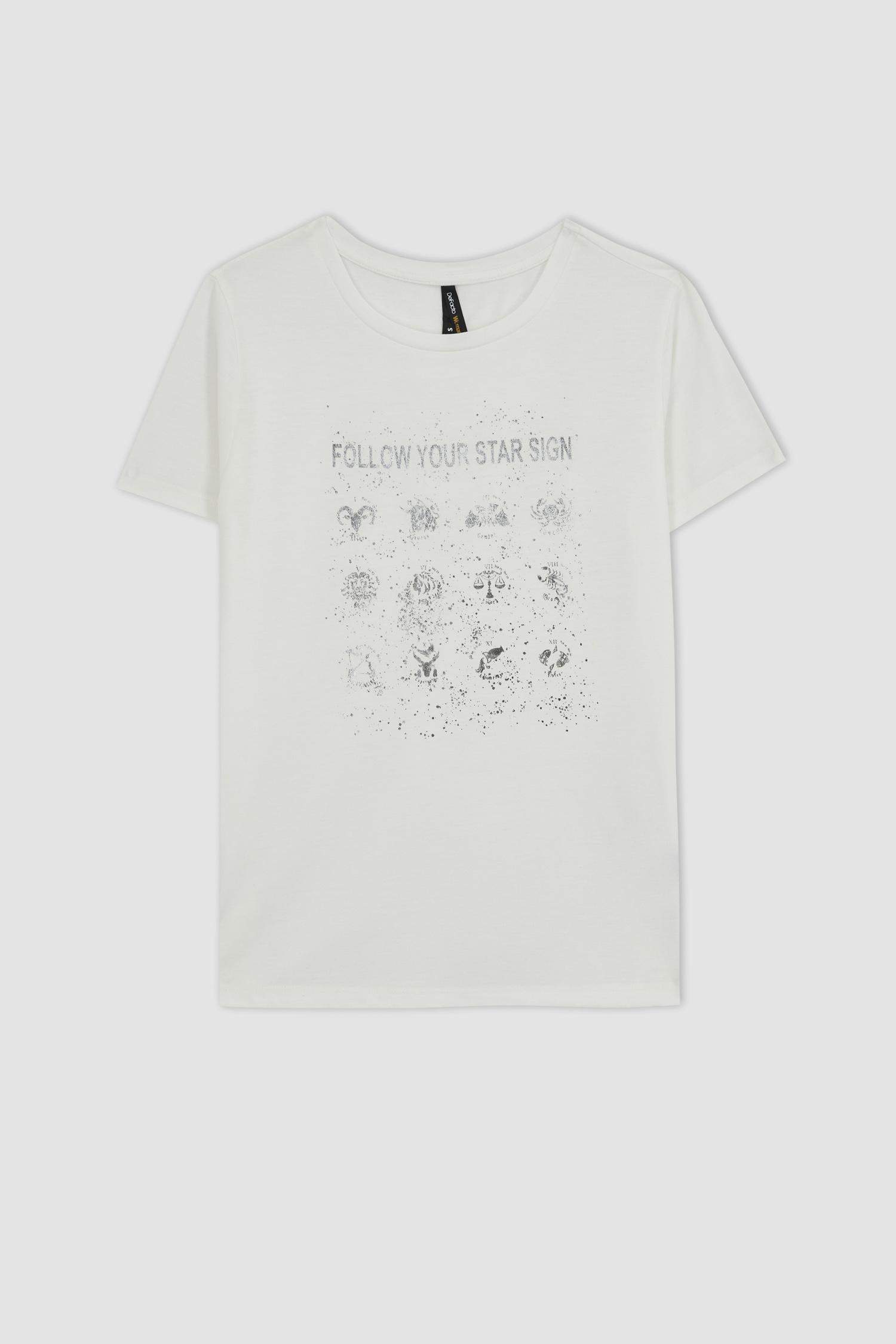 T-Shirt imprimé Coupe Régulière Col Ras Du Cou