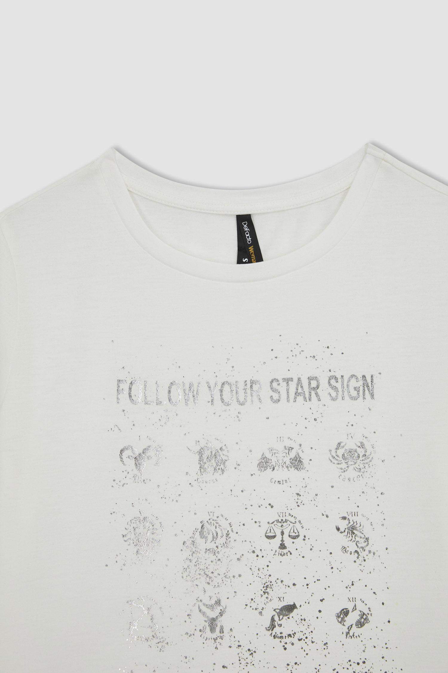 T-Shirt imprimé Coupe Régulière Col Ras Du Cou