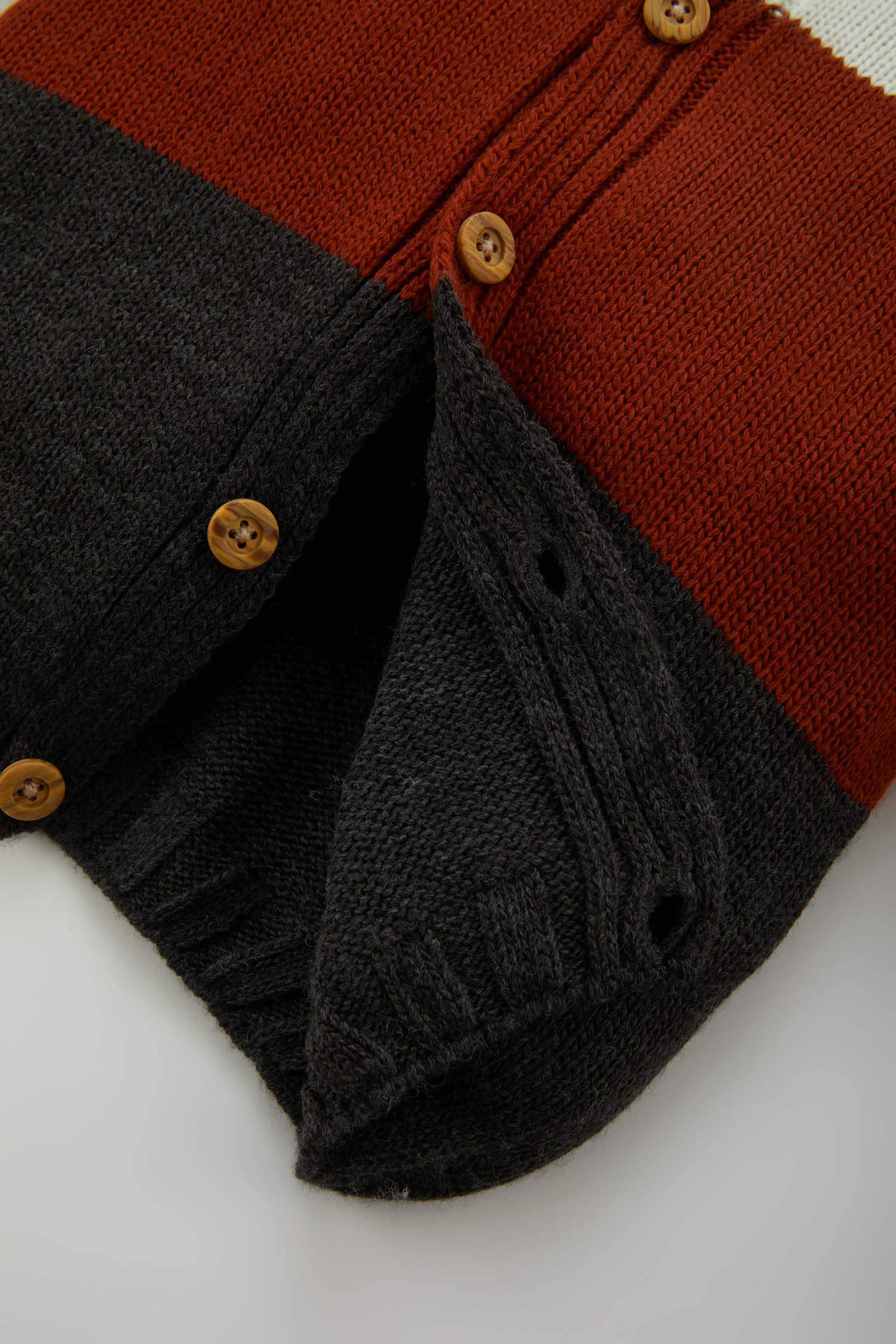 Regular Fit Hooded Cardigan Color Block