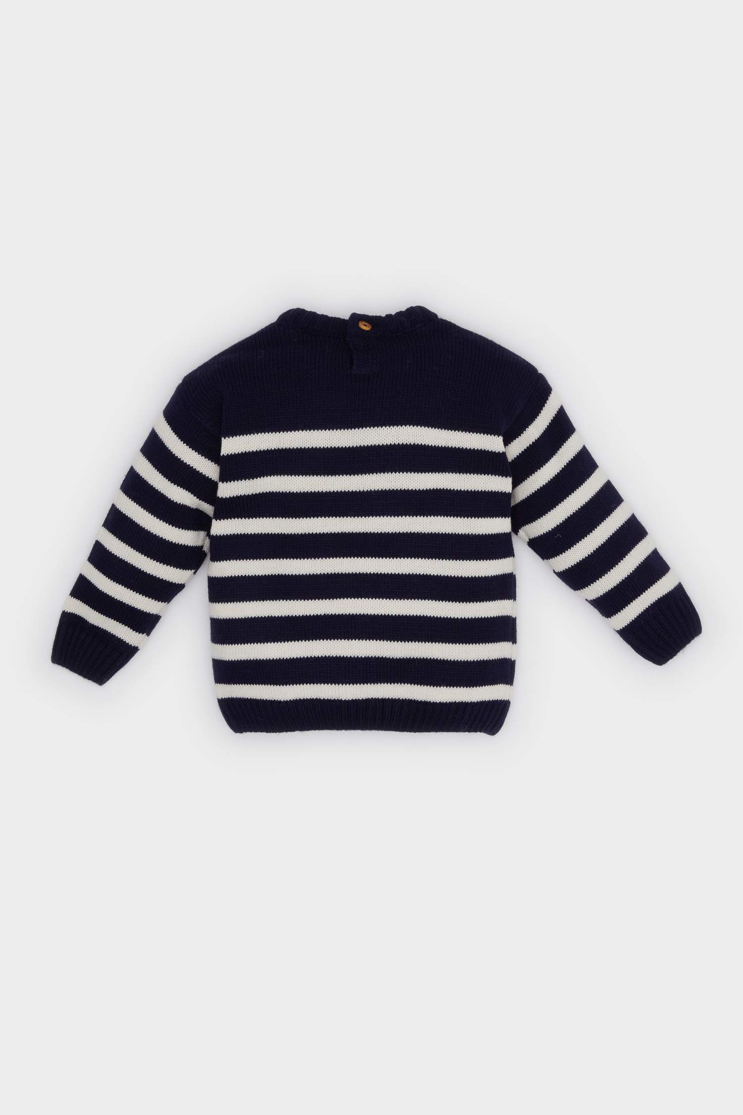 Baby Boy Regular Fit Striped Crew Neck Pullover