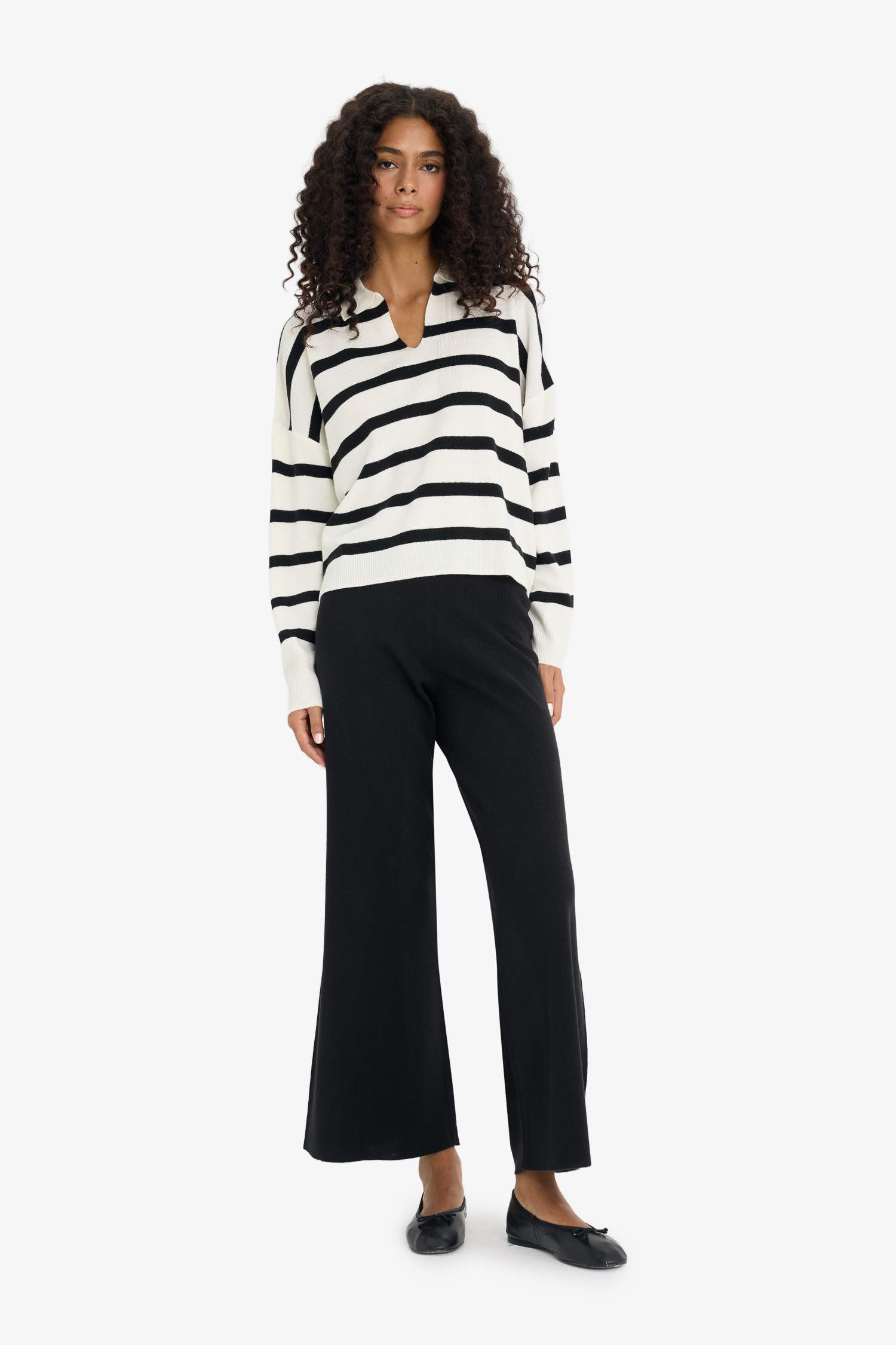 Regular Fit Polo Collar Pullover