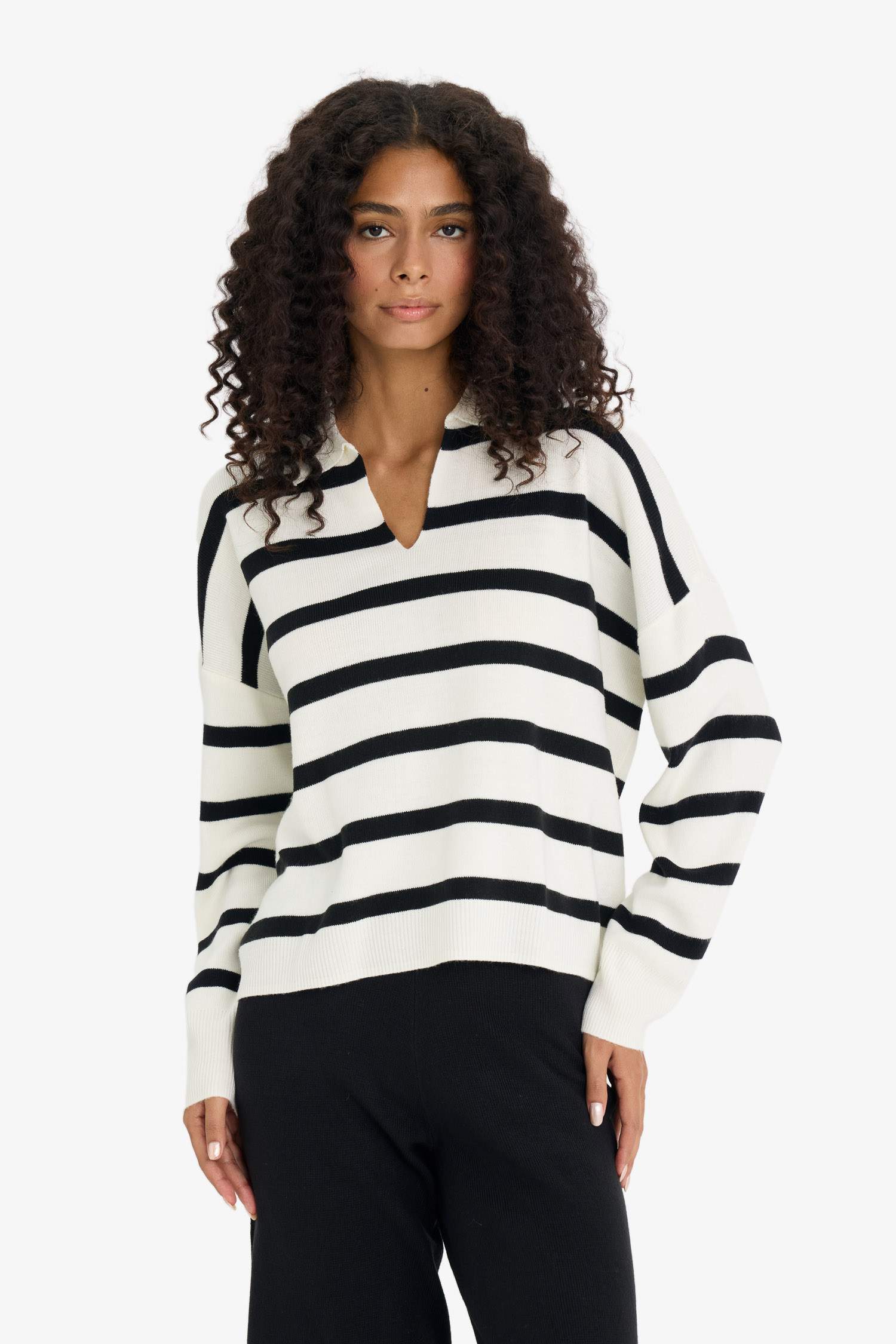 Regular Fit Polo Collar Pullover