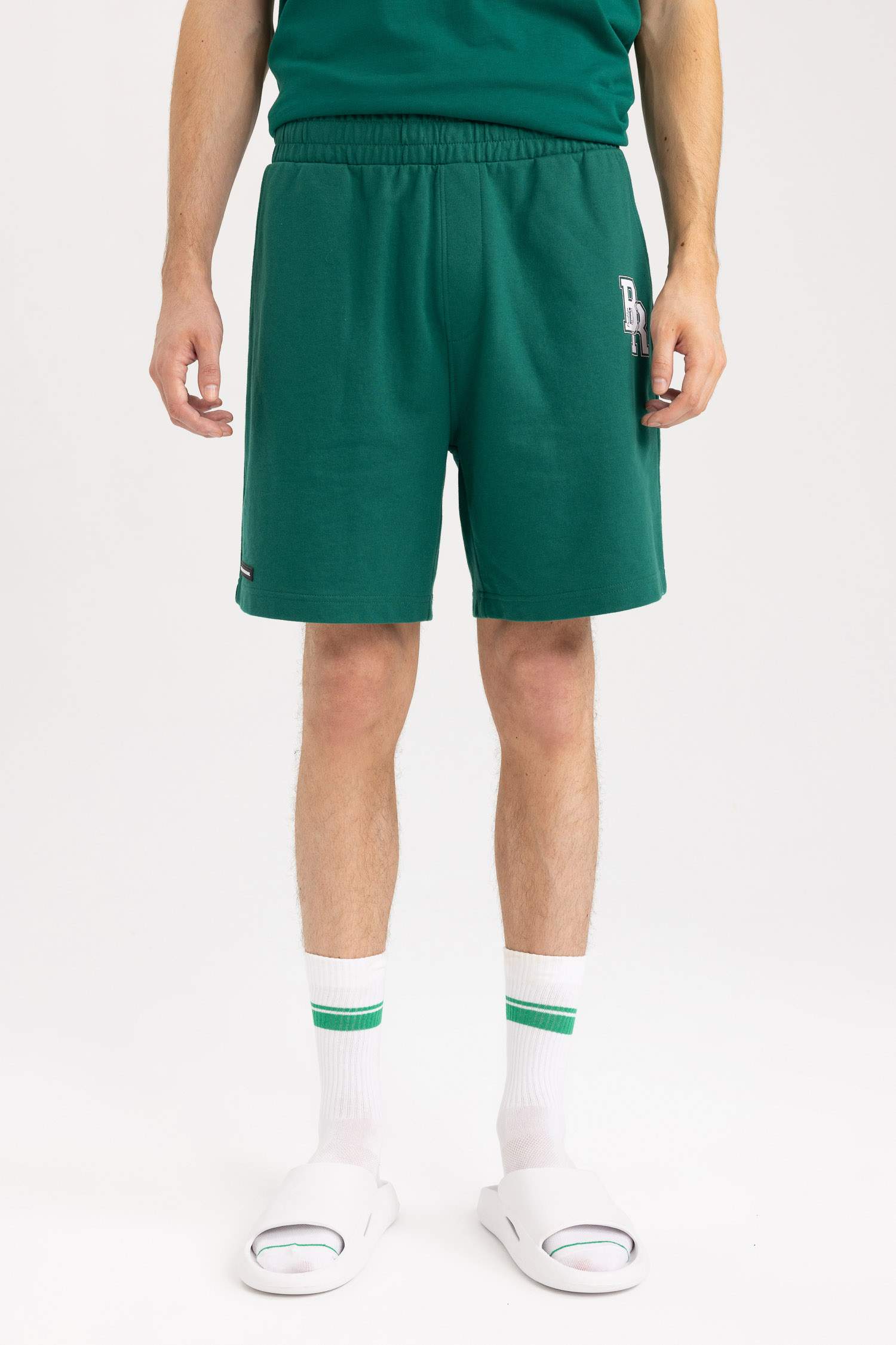 Slim Fit Thin Sweatshirt Fabric Super Skinny Hem Shorts