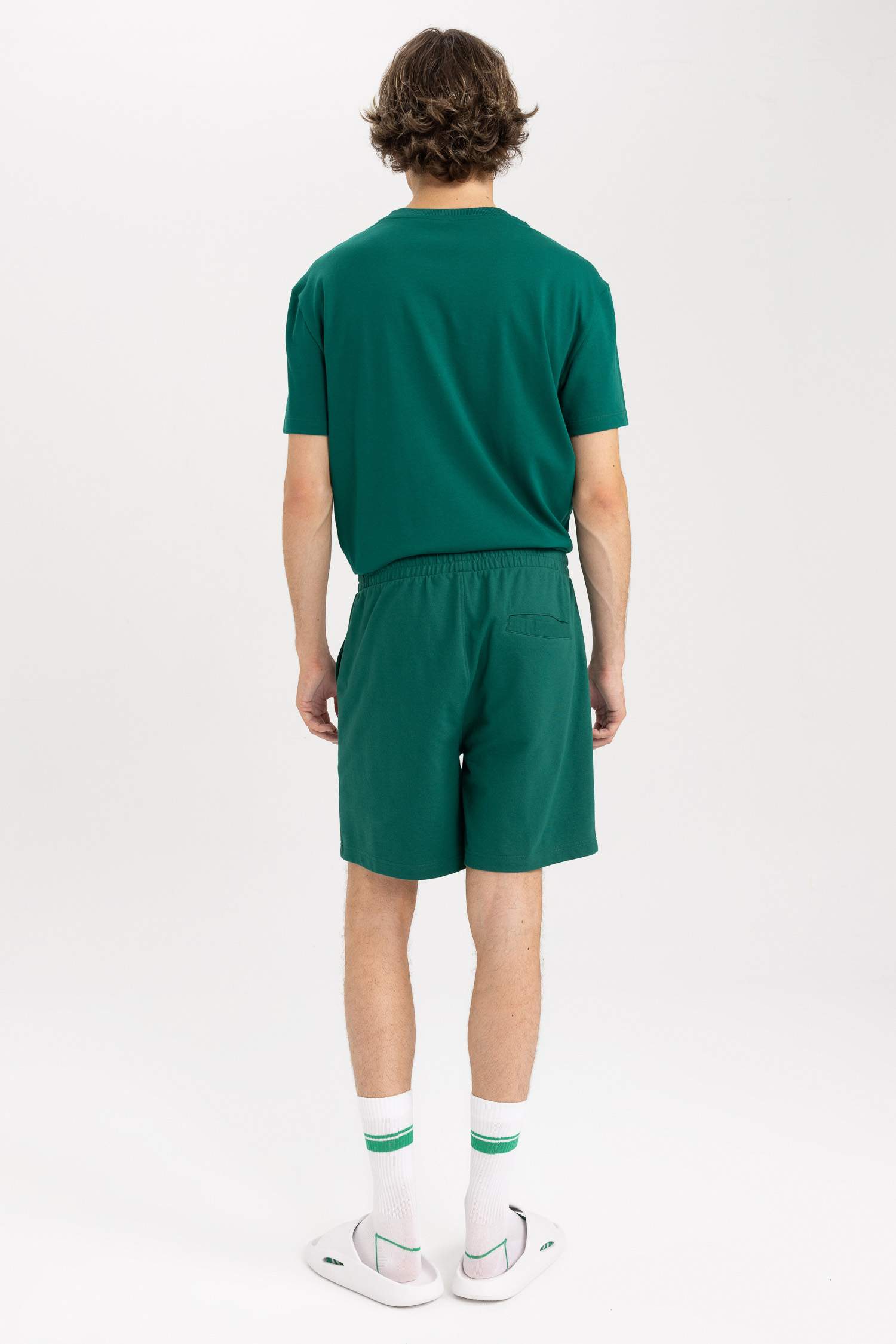 Slim Fit Thin Sweatshirt Fabric Super Skinny Hem Shorts