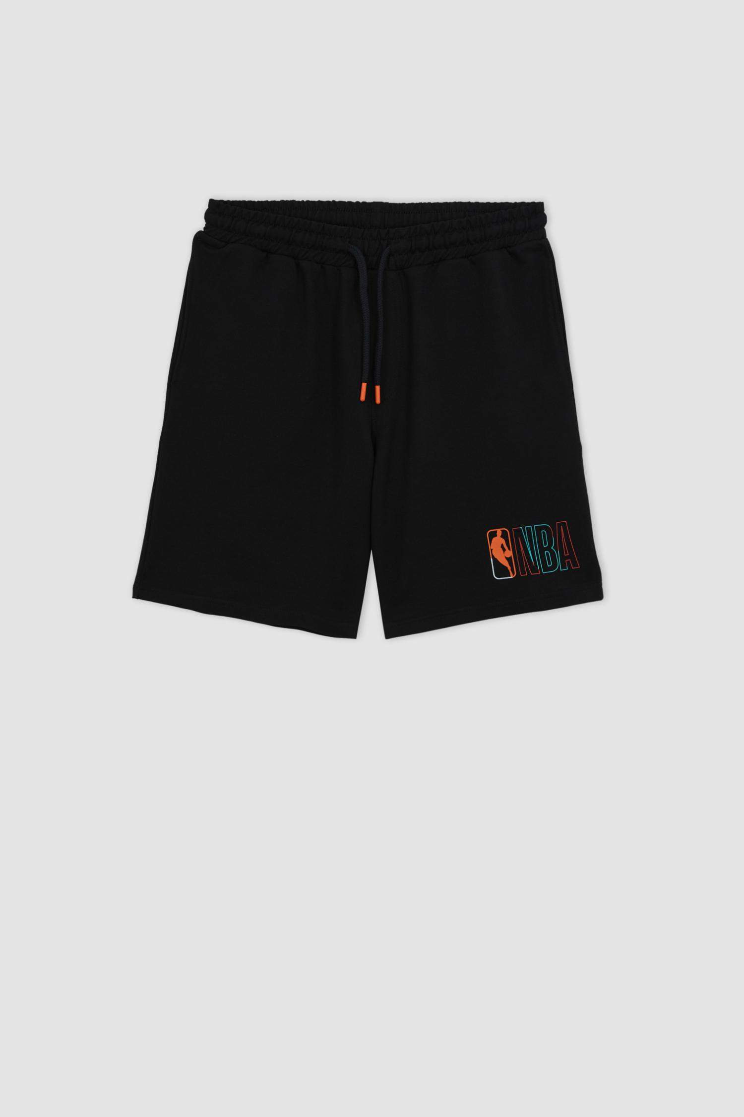 New Era NBA basketball shorts in black