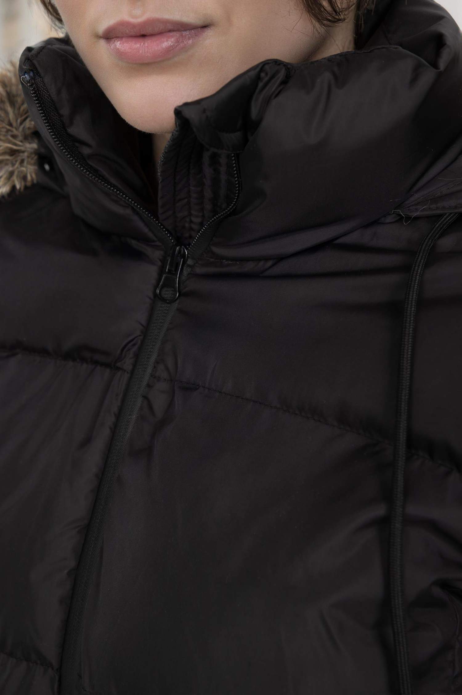 Windproof Waterproof Hooded Faux Fur Puffer Jacket