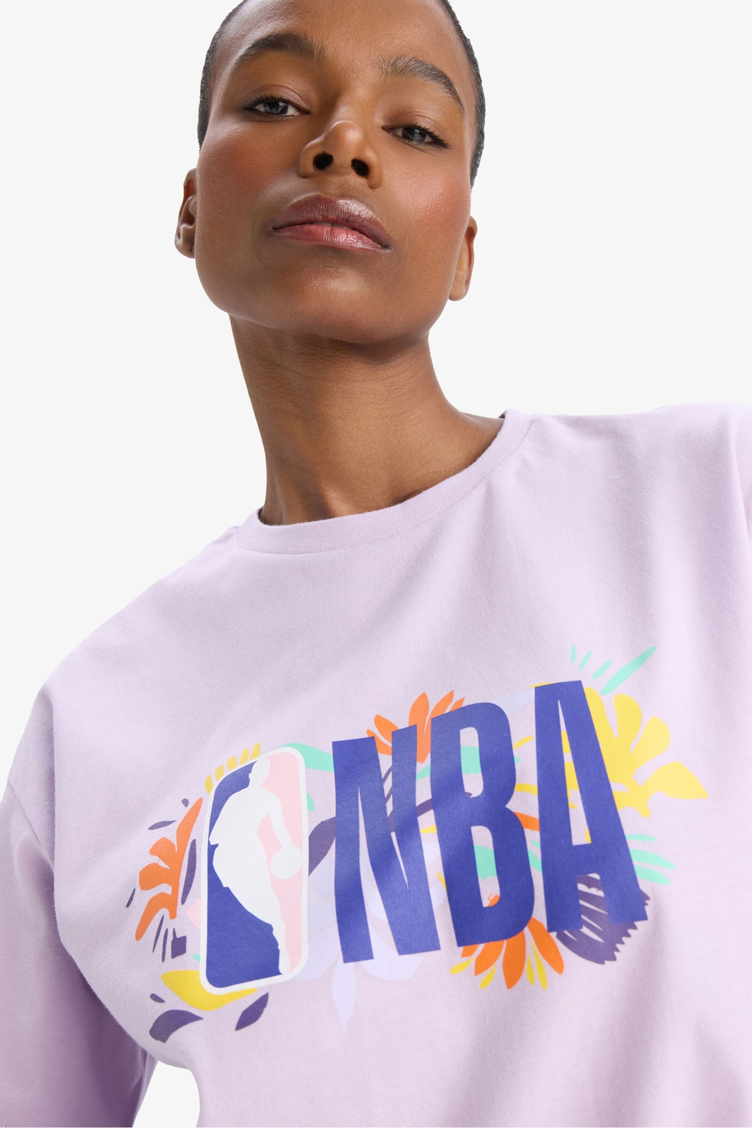 DeFactoFit NBA Wordmark Oversize Fit Short Sleeve T-Shirt