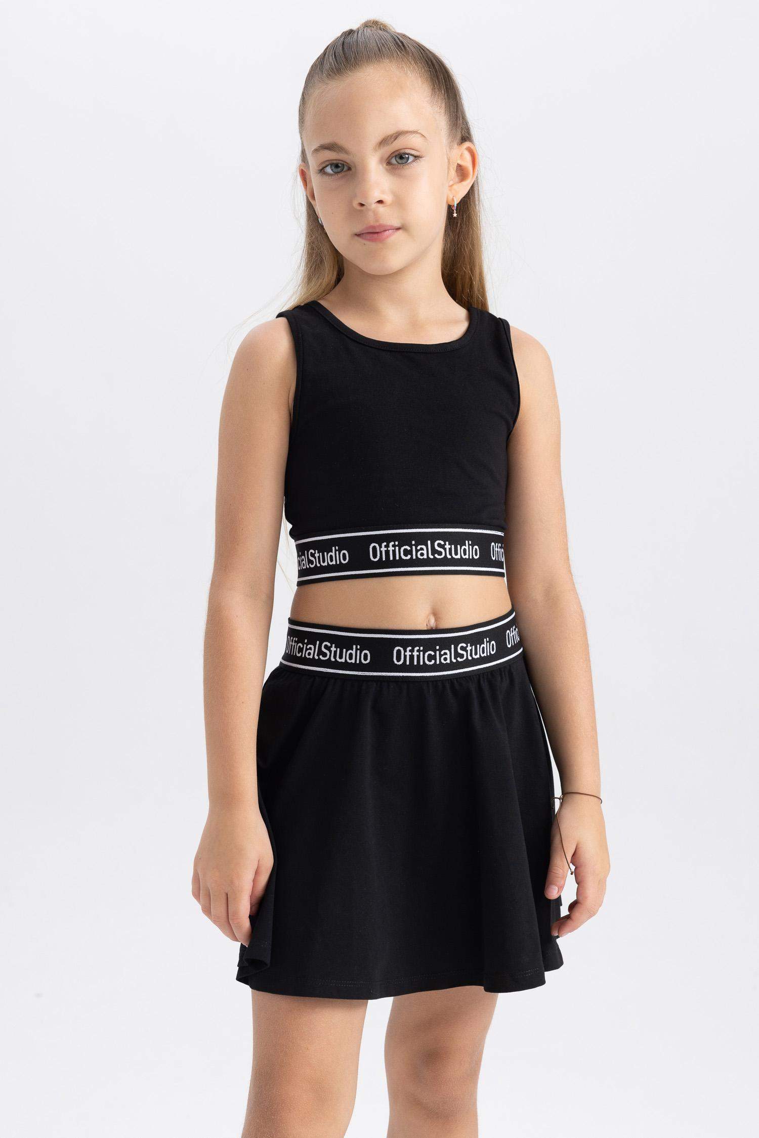 Girl Combed Cotton Shorts Skort