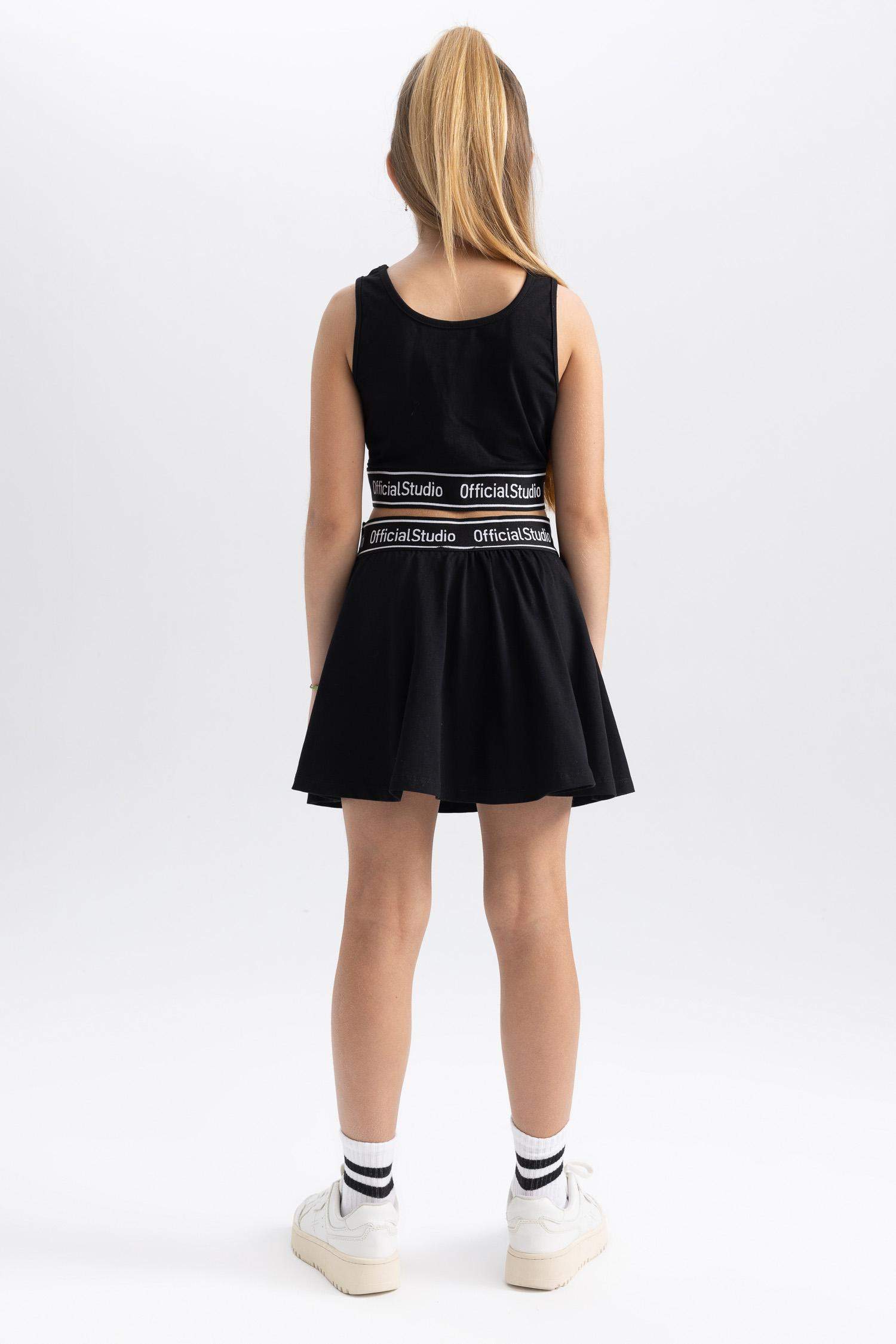 Girl Combed Cotton Shorts Skort