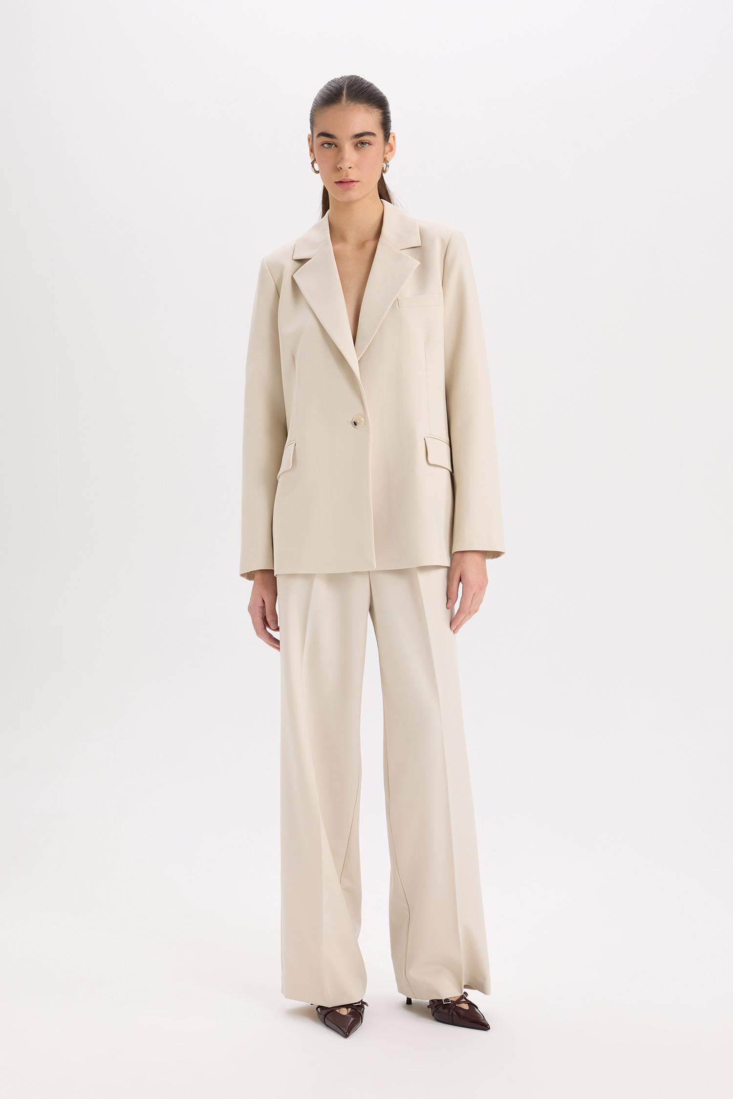 Оверсайз Свободный Покрой Блейзер Пиджак