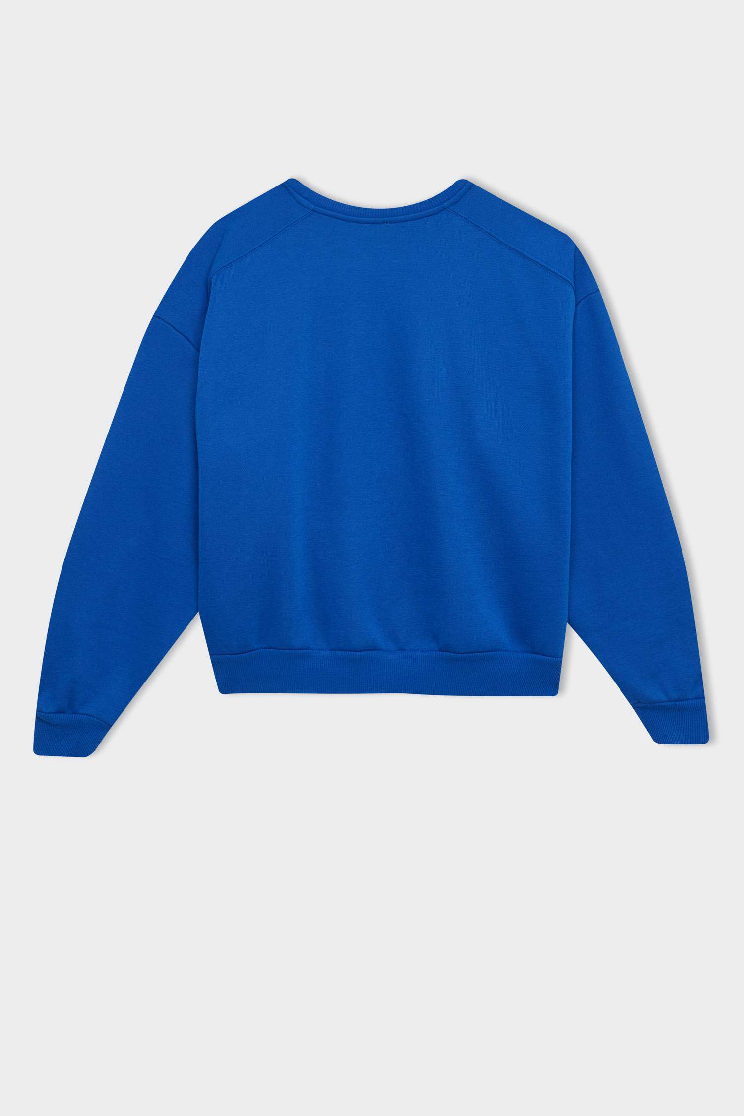 سويت شيرت واسع برقبة مستديرة