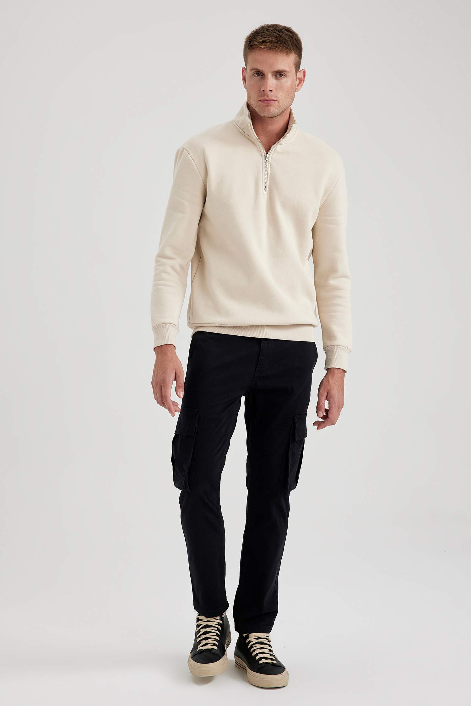 Slim Fit Cargo Pocket Trousers