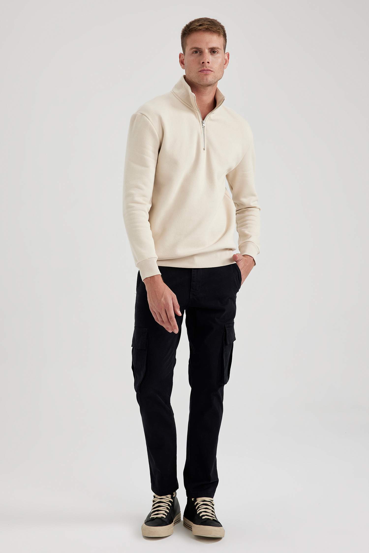 Slim Fit Cargo Pocket Trousers