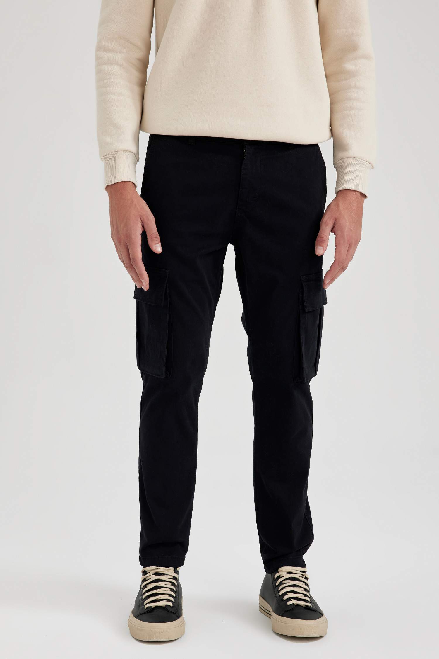 Slim Fit Cargo Pocket Trousers