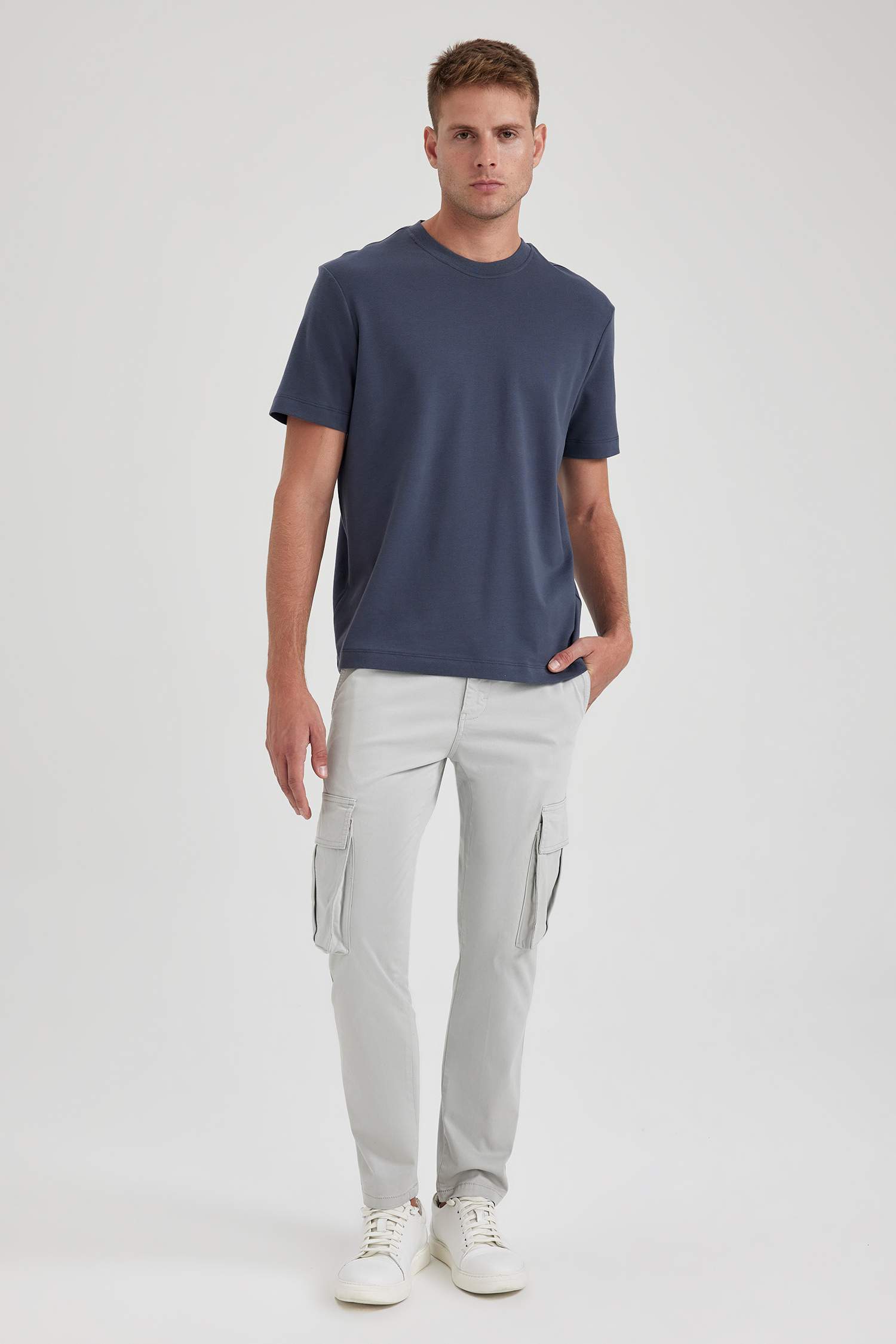 Slim Fit Cargo Pocket Trousers