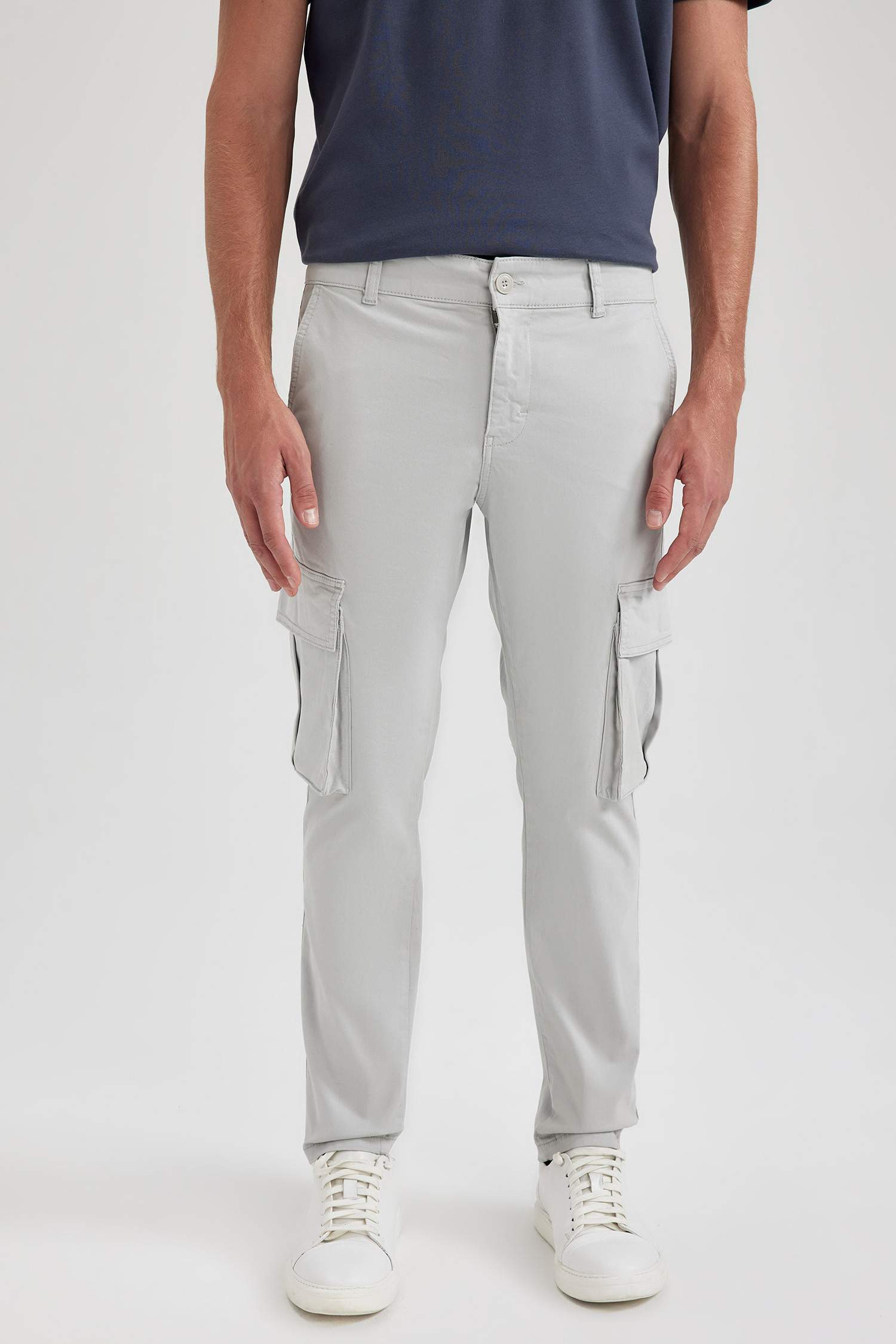 Slim Fit Cargo Pocket Trousers
