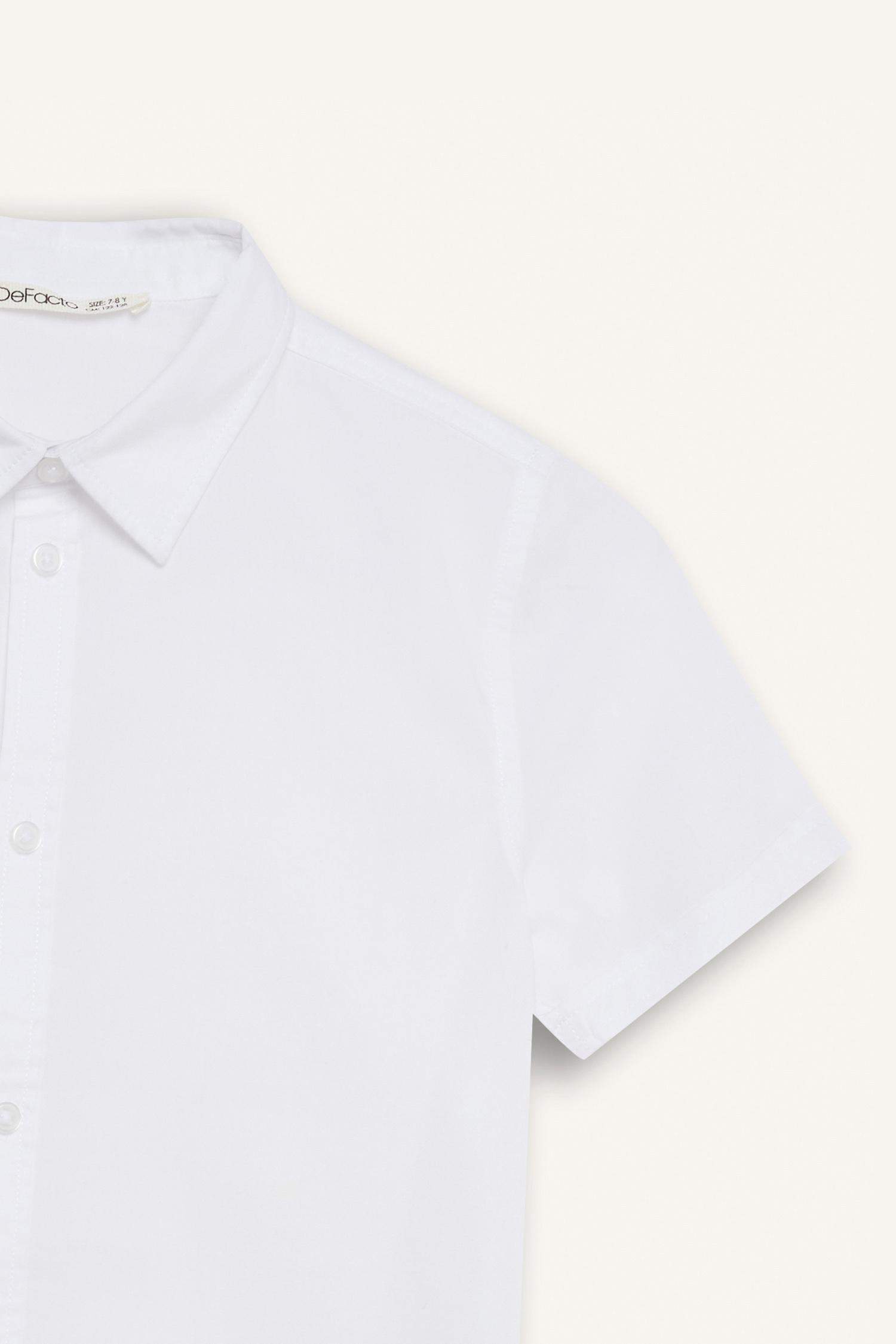 Boy Polo Neck Poplin Short Sleeve Shirt