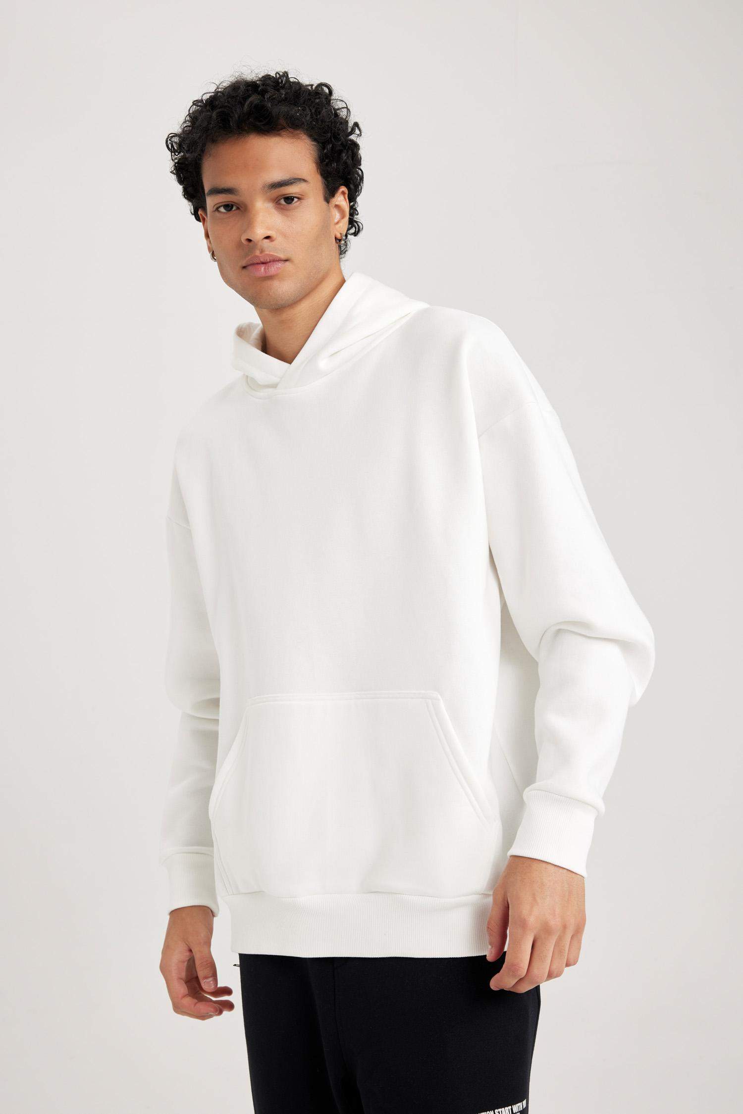 Світшот оверсайз з капюшоном з кишенею-кенгуру для чоловіків