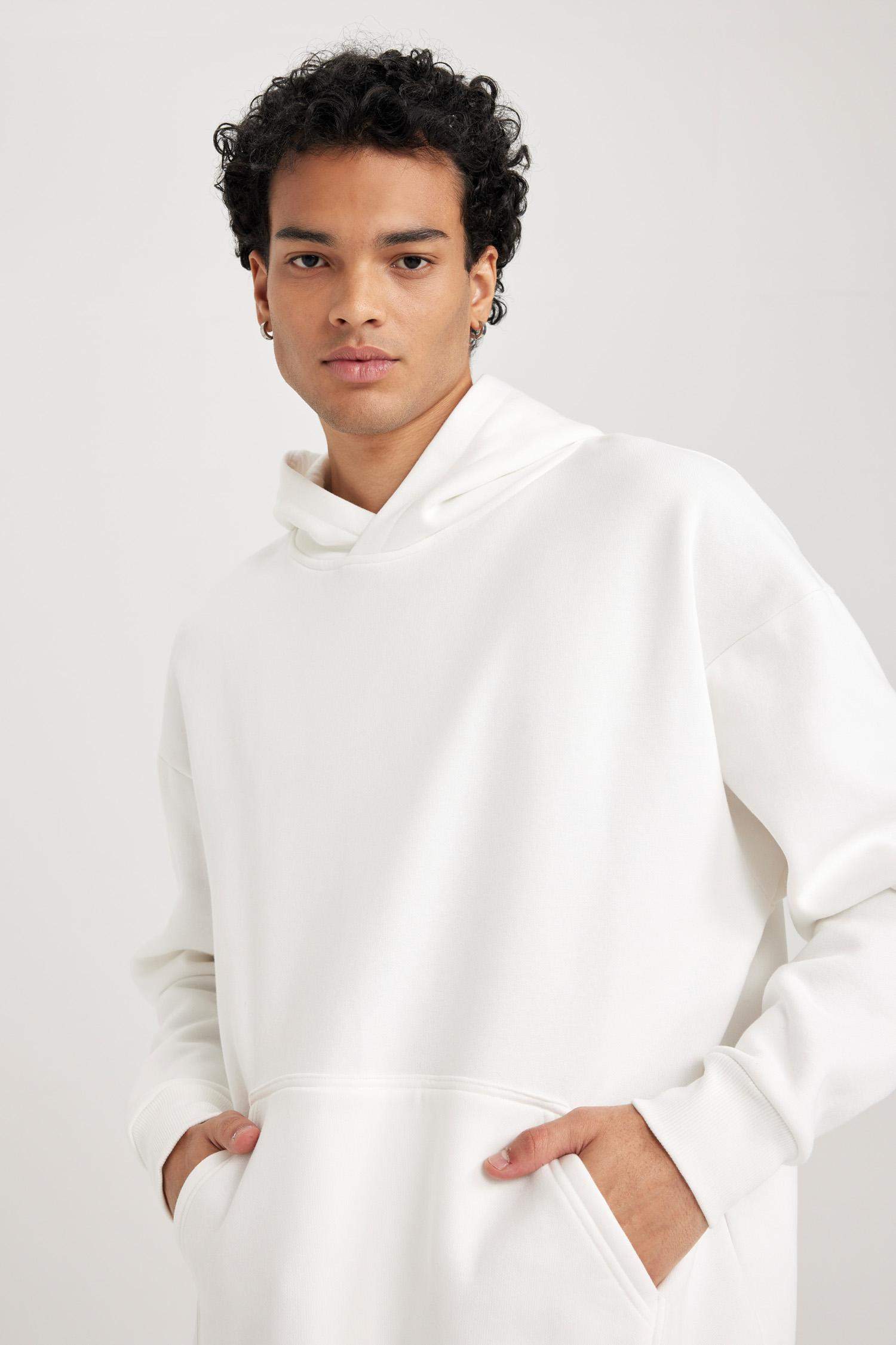 Світшот оверсайз з капюшоном з кишенею-кенгуру для чоловіків