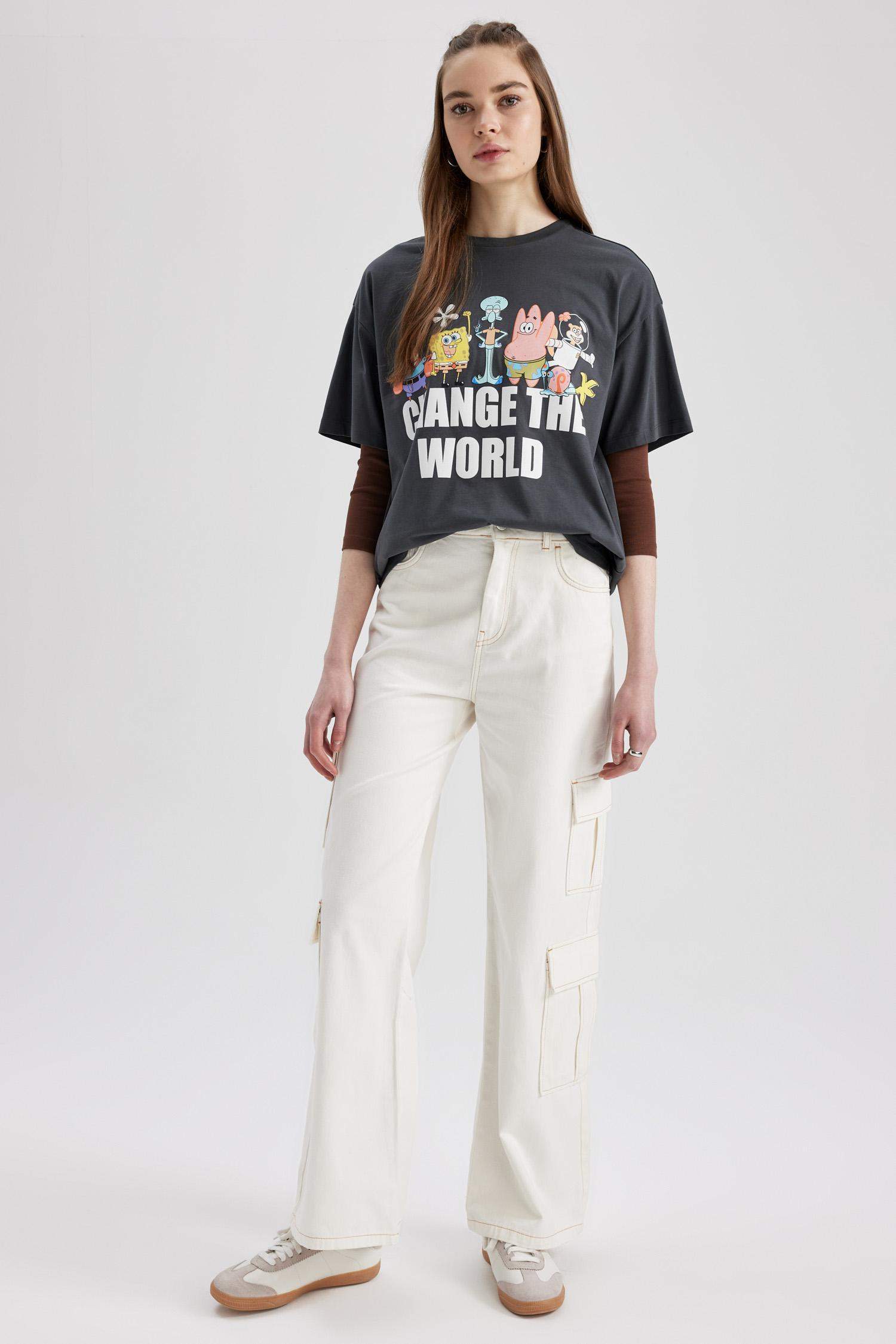 Geniş Paça Kargo %100 Pamuk Pantolon