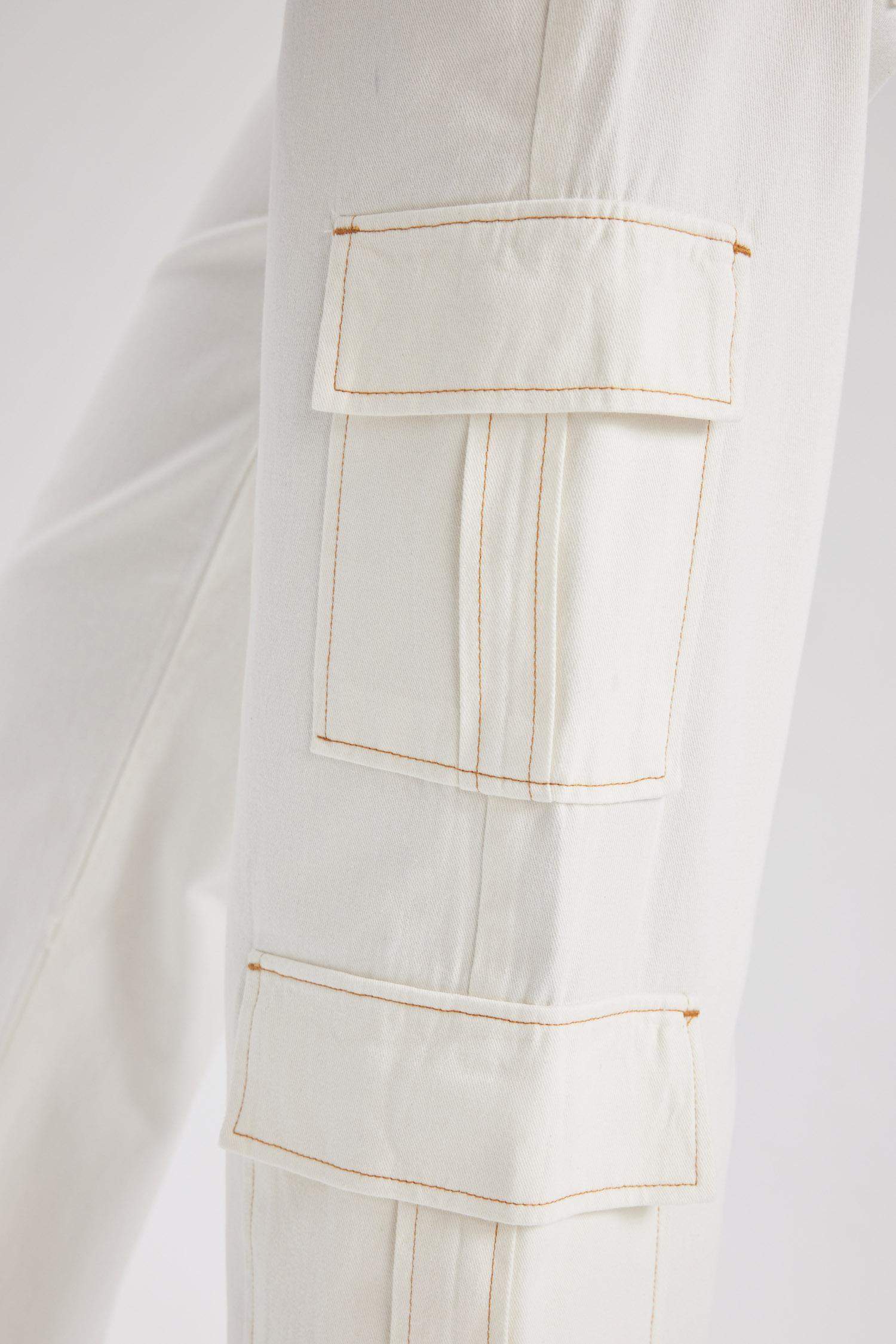 Geniş Paça Kargo %100 Pamuk Pantolon