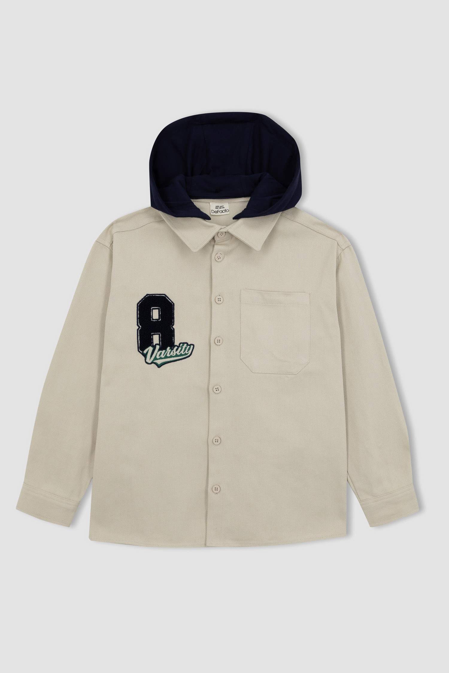 قميص اولادي اوفر سايز كم طويل بكابيشون