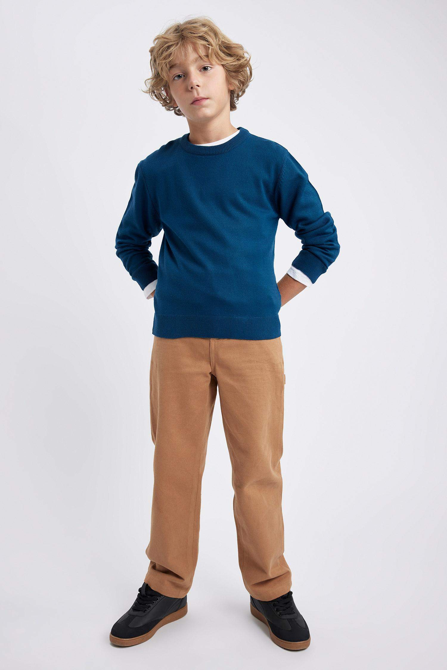 Boy Loose Fit Gabardine Trousers