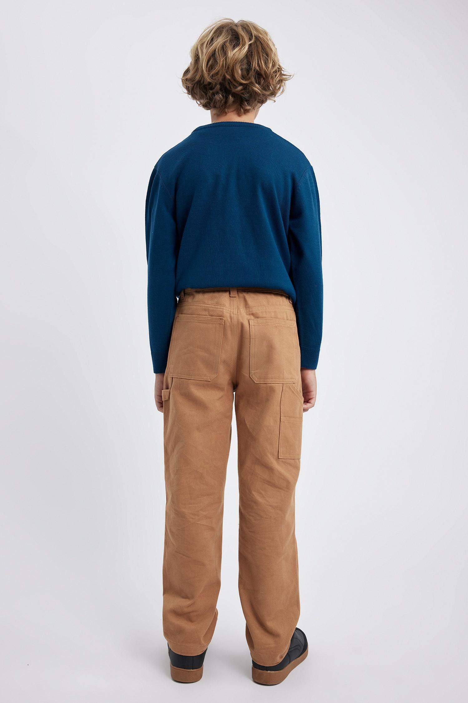 Boy Loose Fit Gabardine Trousers