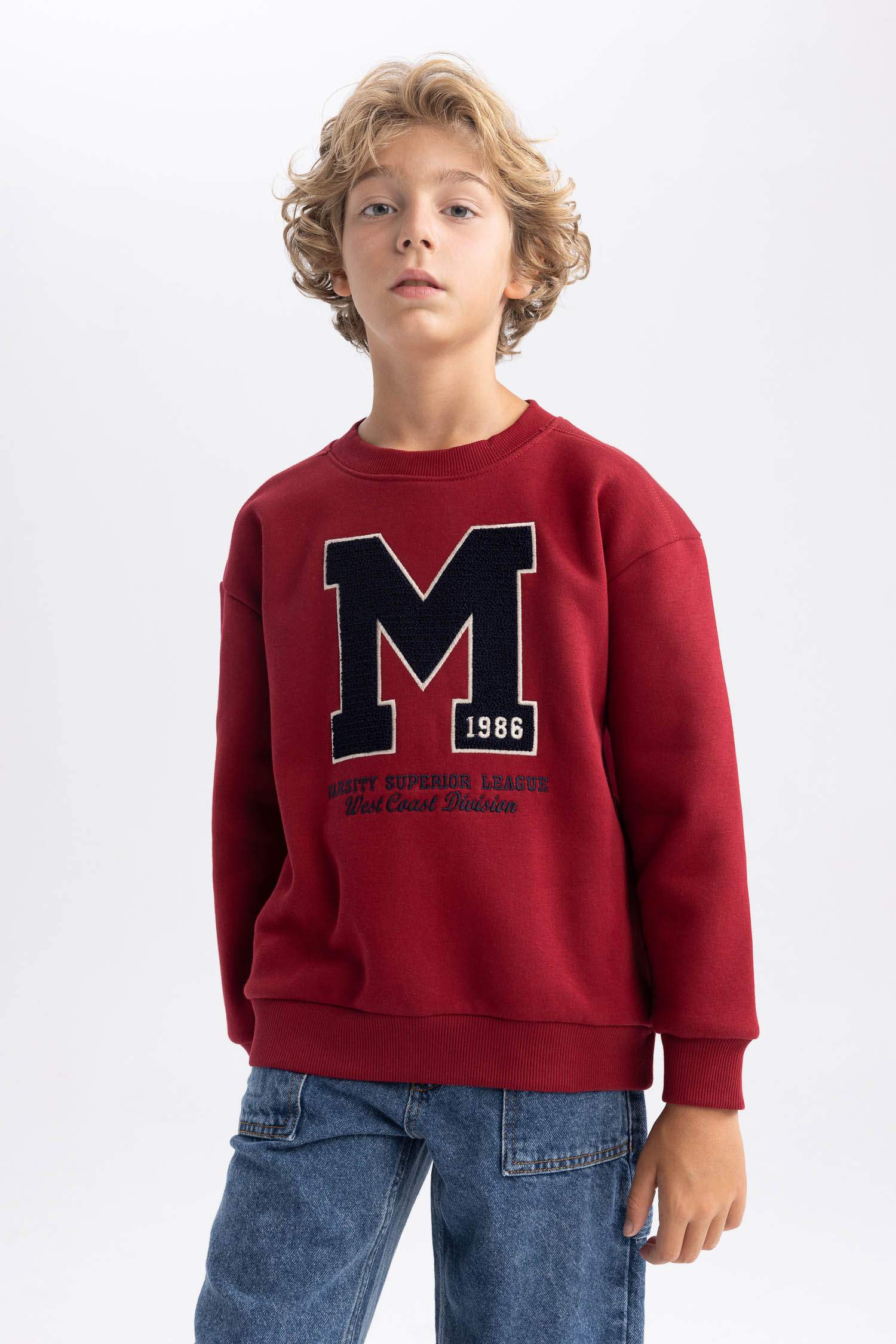 سويت شيرت اوفر سايز بياقة مستديرة