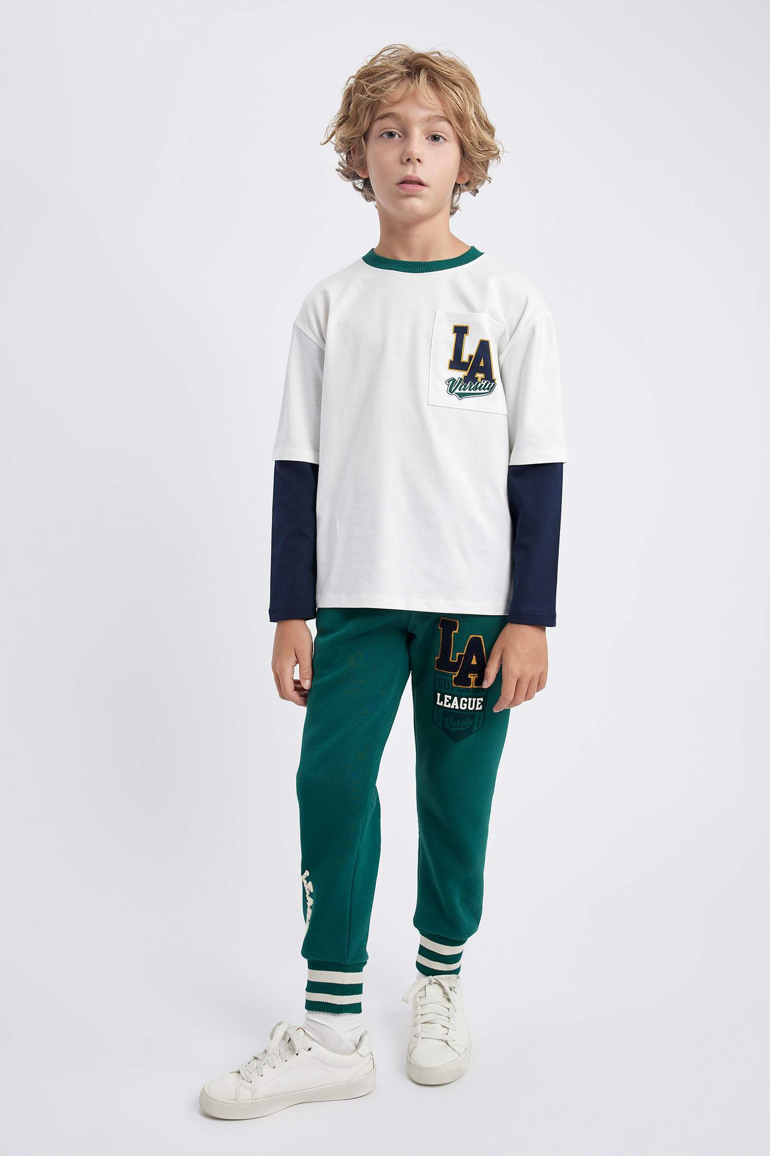 تيشيرت اوفر سايز كم طويل برقبة مستديرة