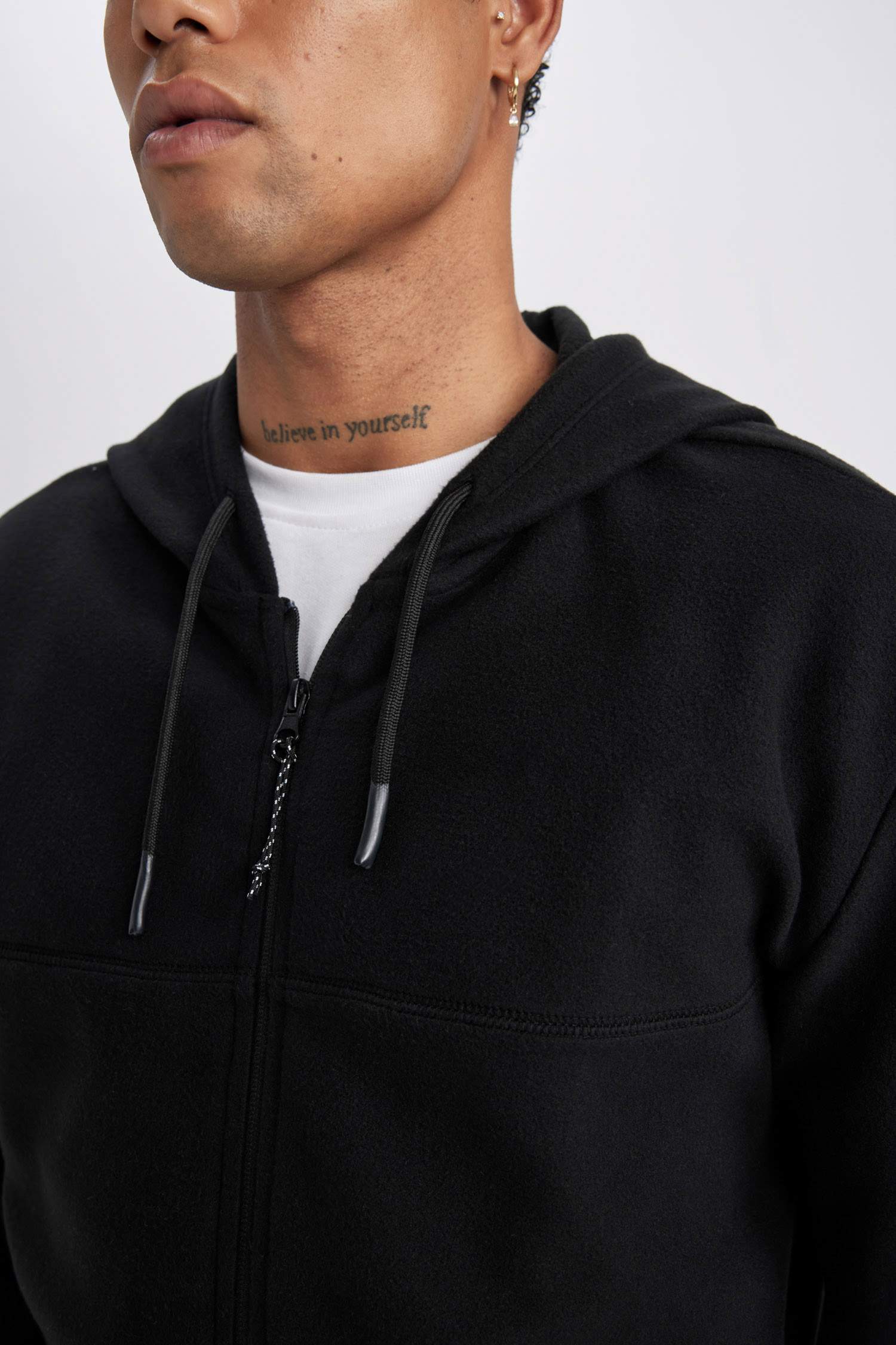 DeFactoFit Standard Fit Fleece Cardigan